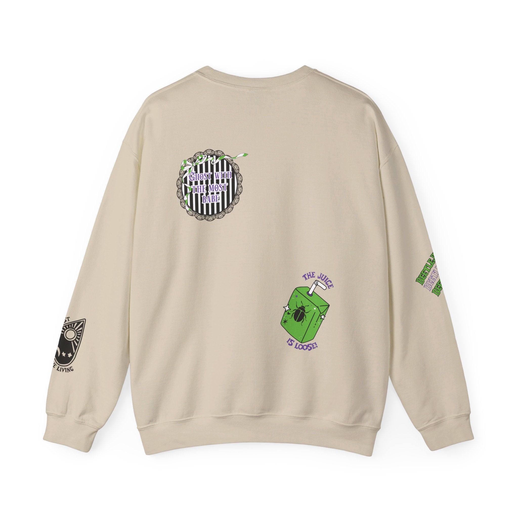 Beetlejuice Movie Inspired Graphic Crewneck Sweatshirt - Casual Halloween & Cosplay Outfit for Men and Women