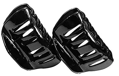 Ateer Black Hair Clips for Women & Girls - 3 Pack Large Stylish Hair Clutcher Set | Perfect for Ponytails, Buns & Everyday Hairstyles