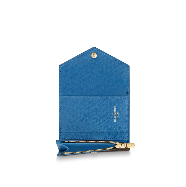 Authentic Louis Vuitton Zoé Wallet in Monogram Bleu Jean Leather - Compact & Stylish for Everyday Use, Travel & Gift Giving