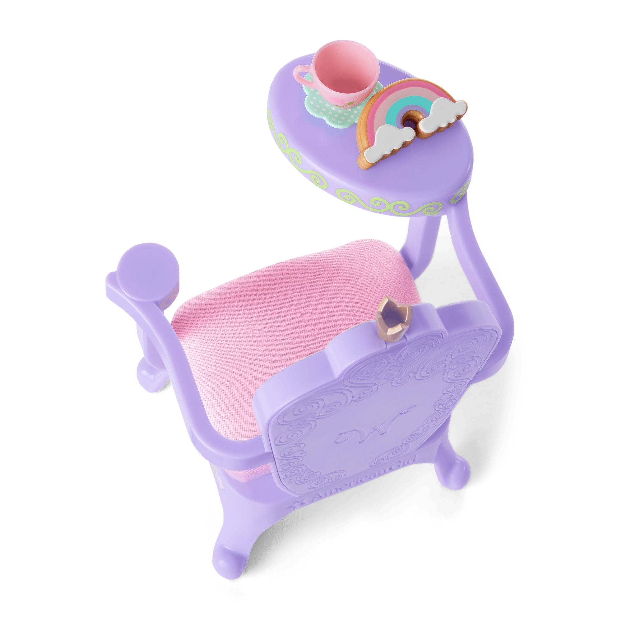 Royal Desk Set for WellieWishers™ Dolls - Elegant Doll Furniture with Chair & Accessories | Perfect for Pretend Play, Tea Parties & Royal Adventures