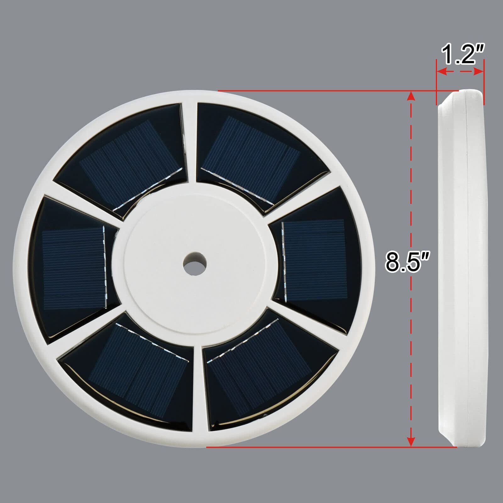 BenefitUSA 6 Solar Panels 26 LED Flag Pole Light - Super Bright White Outdoor Solar Flagpole Lighting for American Flags - Perfect for Gardens, Yards & Patriotic Displays