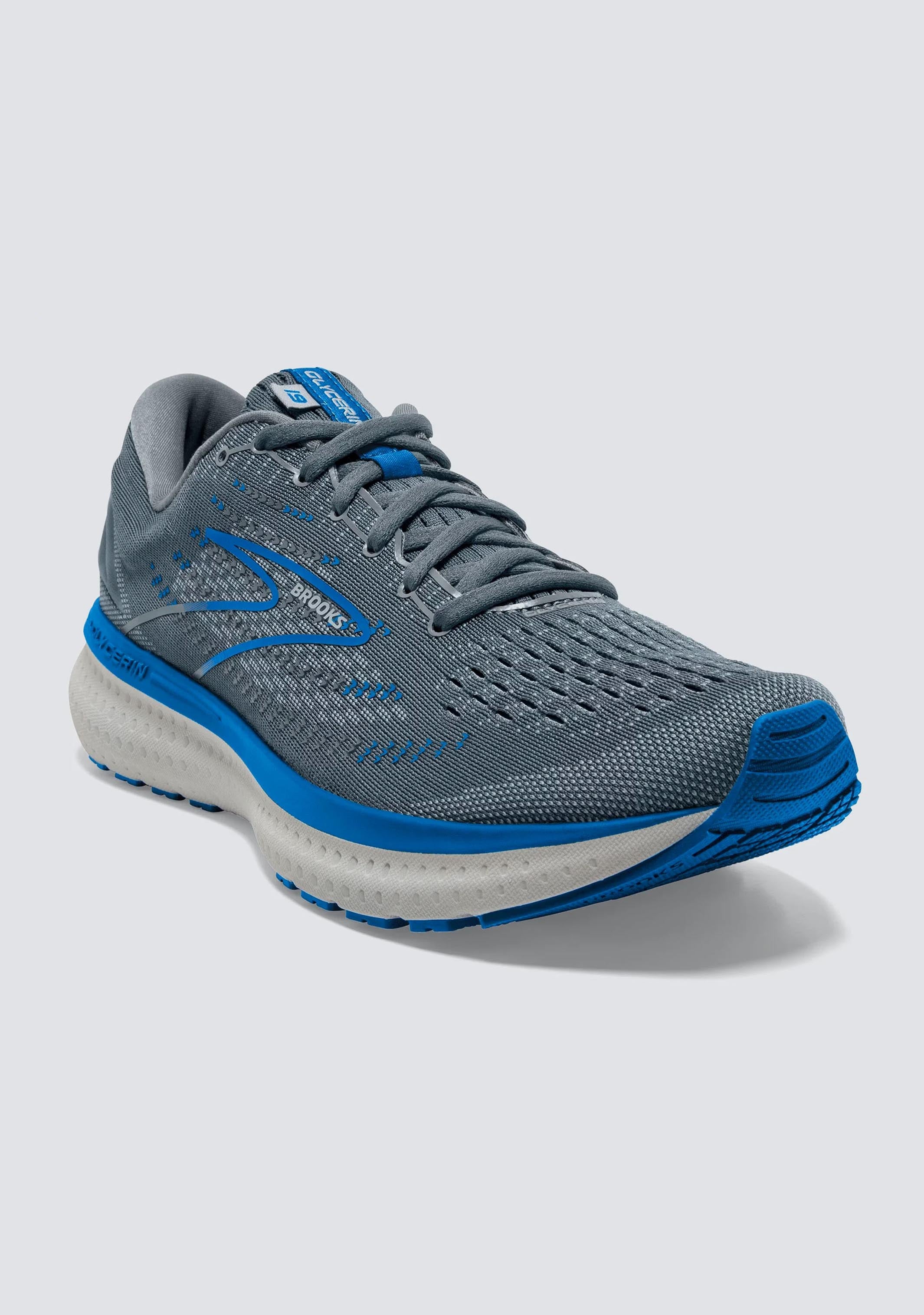 Brooks Men's Glycerin 19 Running Shoes - Premium Cushioned Sneakers for Men - Lightweight & Supportive for Long Distance Running, Jogging, and Gym Workouts