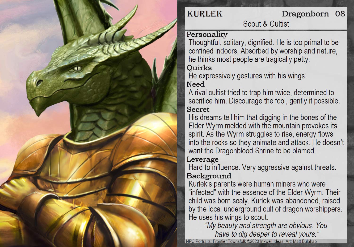 NPC Portraits Deck - Fantasy RPG Character Art Cards for Dungeons & Dragons, Pathfinder & Tabletop Games - Perfect for Game Masters & World Building