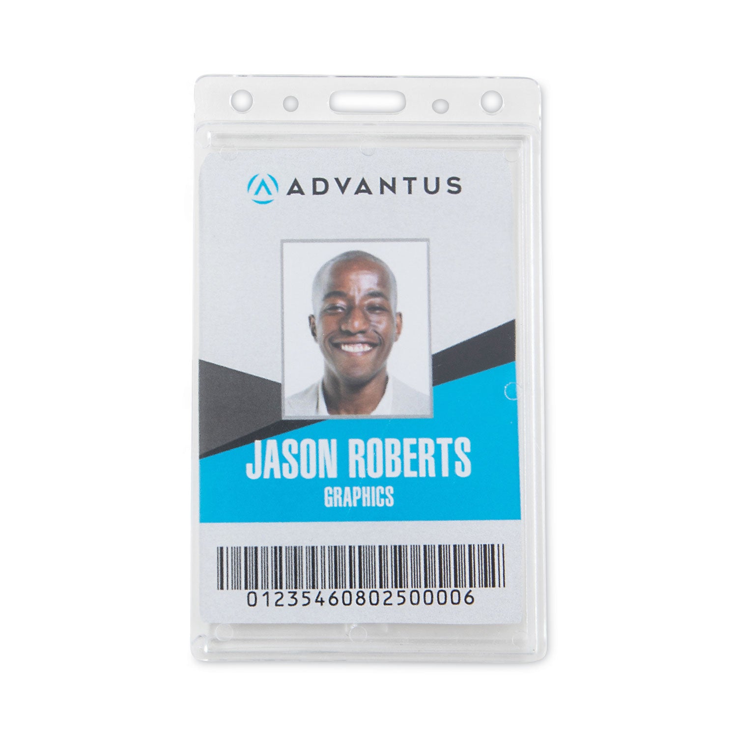 Advantus Frosted Vertical Badge Holders - 2.5 x 4.13 Inch Rigid ID Card Holders with 2.13 x 3.38 Insert (25/Box) - Perfect for Workplace Security, Events & Conferences