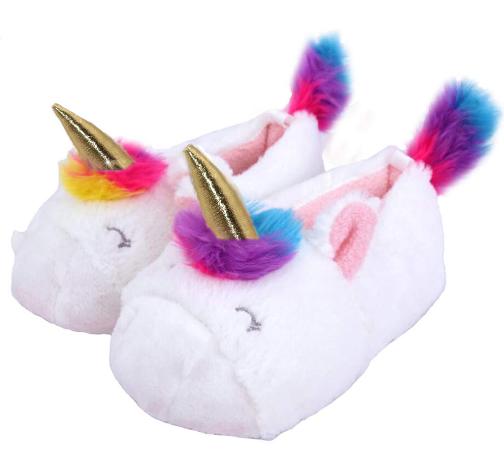**Unicorn Slippers for Girls - Soft & Comfortable Toddler House Slippers - Non-Slip Kids Indoor Shoes for Playtime & Cozy Home Wear**