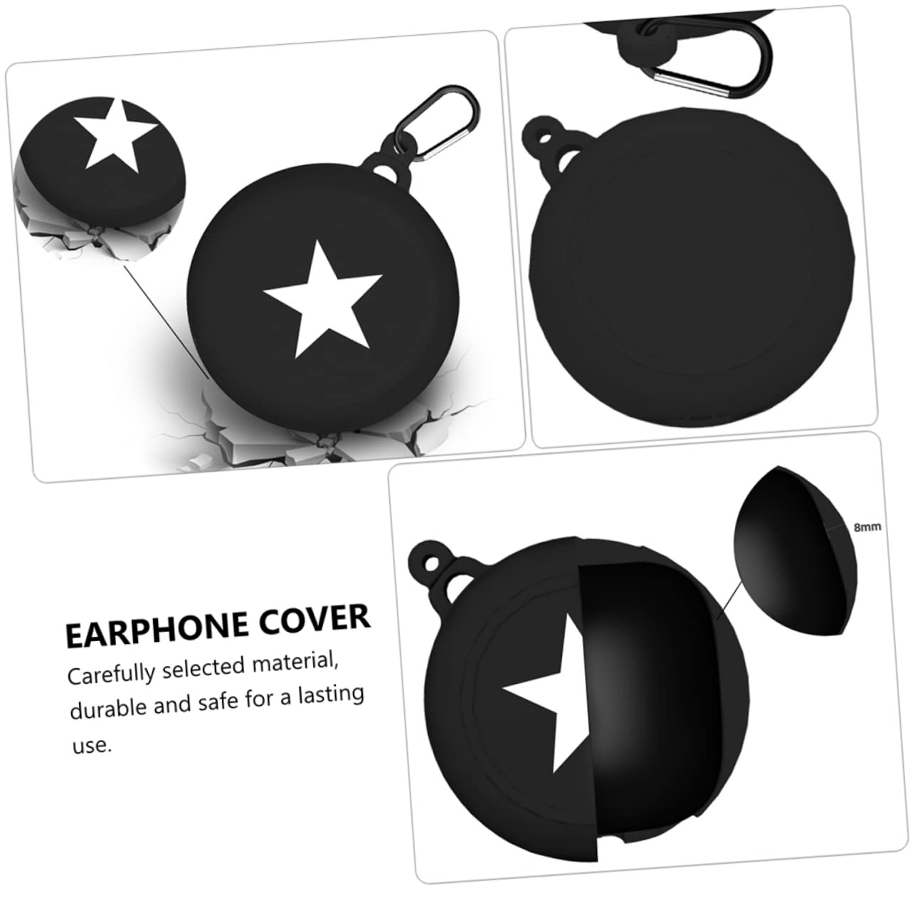 Artibetter 2 Pack Wireless Earbuds Charging Case with Built-in Earphone Stand | Portable Charger Box for AirPods Pro | Perfect for Travel, Gym & Office Use