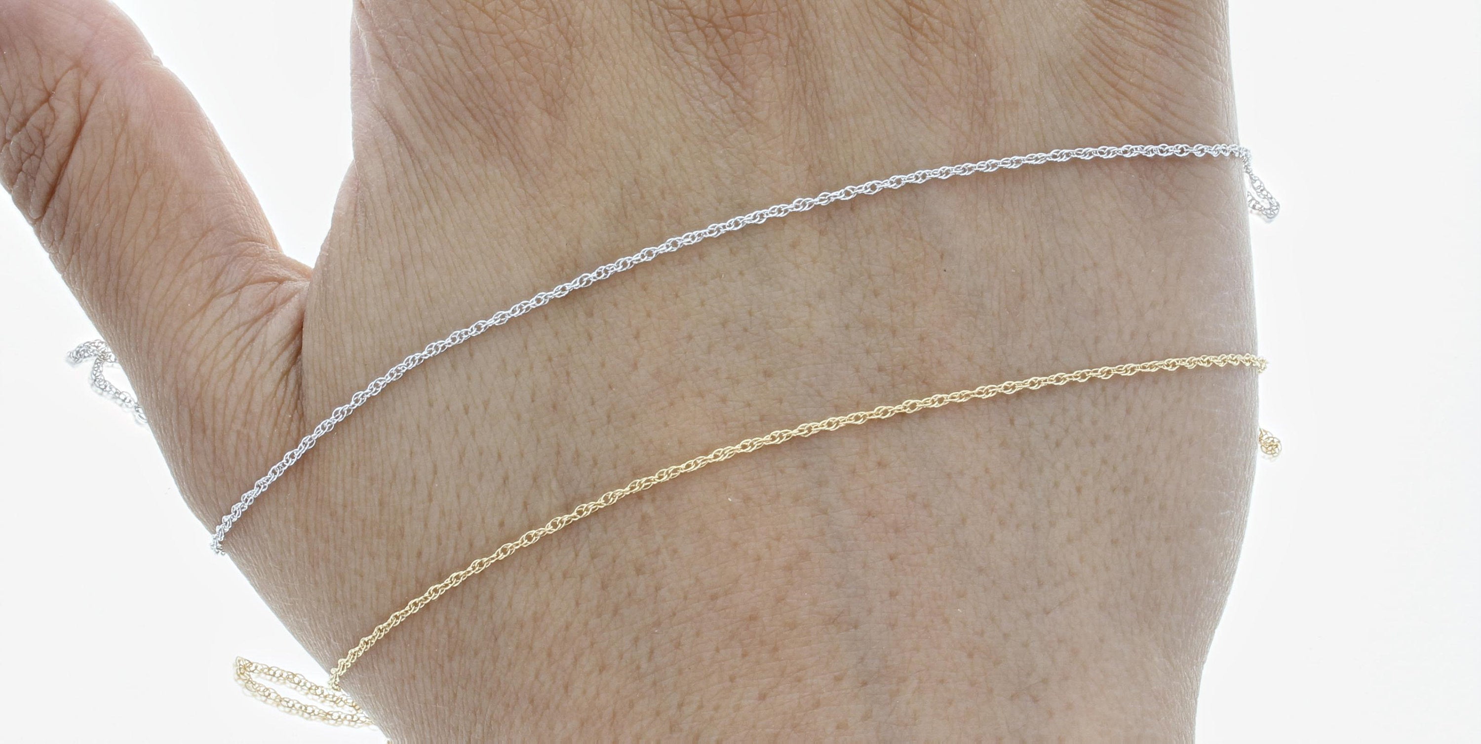 1.15MM Solid 14K Yellow or White Gold Rope Chain for Men & Women - Durable & Elegant Jewelry for Everyday Wear, Gifts & Special Occasions
