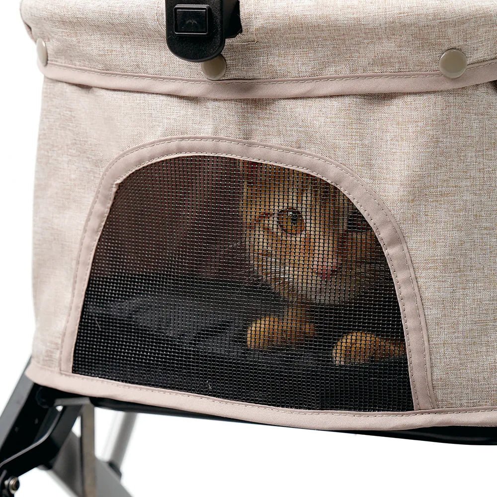 Evolution Speedy Fold Pet Stroller - Lightweight Foldable Dog Cat Rabbit Buggy Carrier for Small Pets - Perfect for Travel, Shopping & Outdoor Walks
