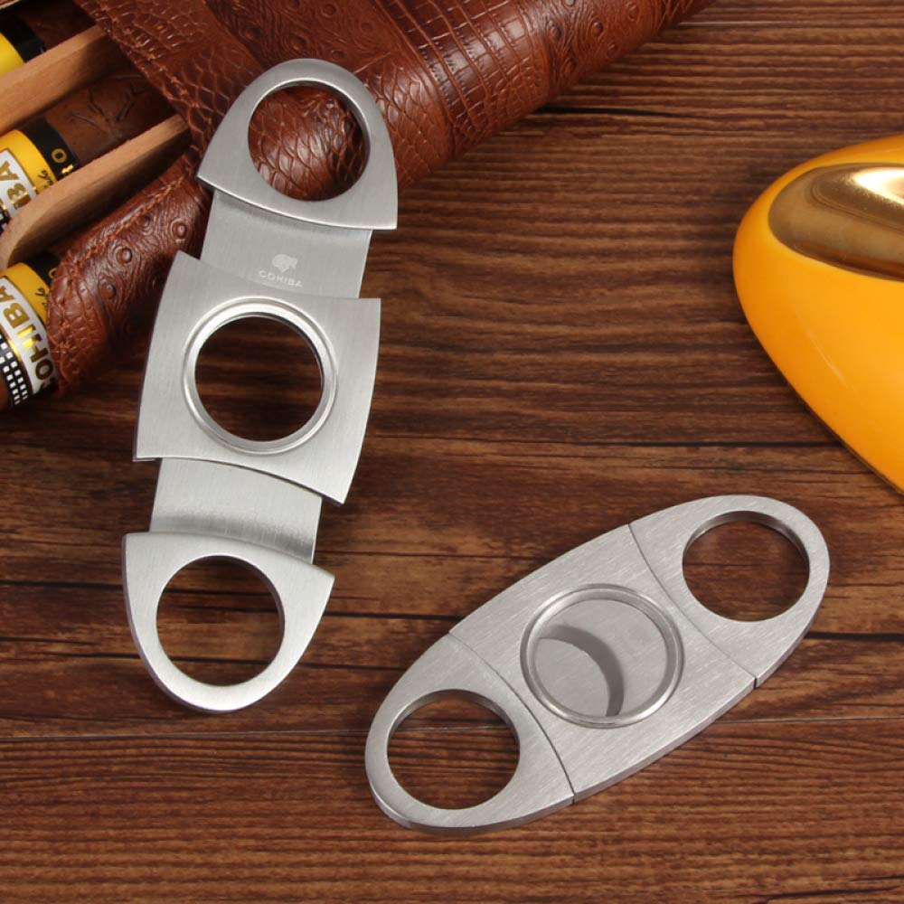 Premium Stainless Steel Cigar Cutter - Sharp Guillotine Blade for Perfect Cut - Durable Metal Cigar Knife with Gift Box - Ideal for Cigar Aficionados, Gifts & Special Occasions