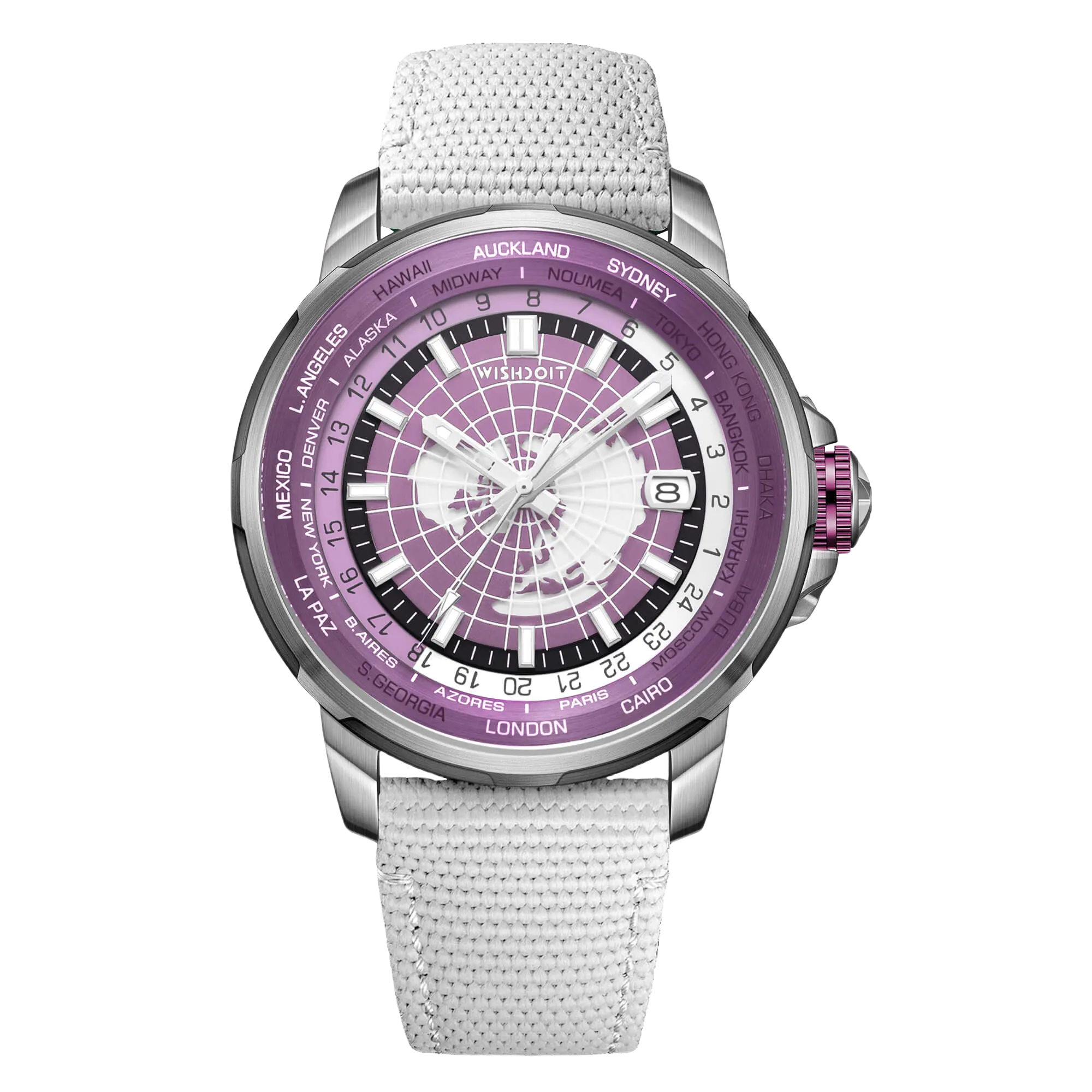 ETERNAL EARTH Automatic Self-Winding GMT Dual Time Zone Men's Watch - Perfect for Business Travel & International Timekeeping