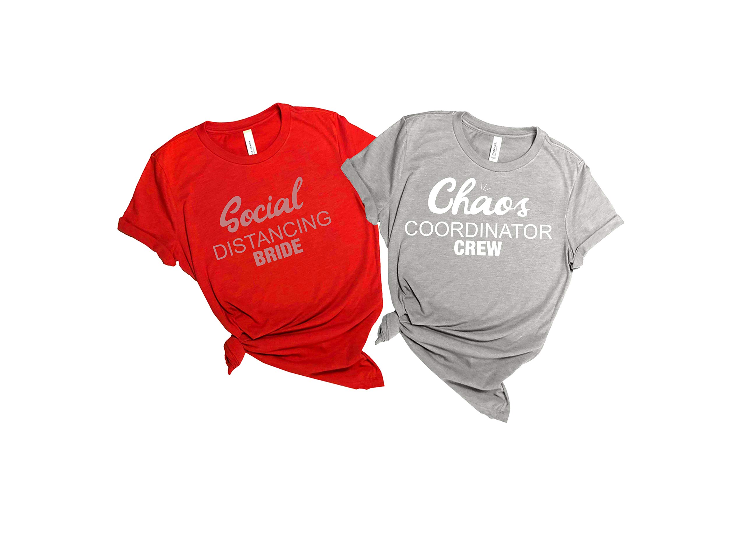 Bachelorette Party Shirts & Bridal Crew Tees - Cute Wedding Party Shirts for Bride & Bridesmaids - Perfect for Pre-Wedding Events, Social Distancing Gatherings & Bachelorette Getaways