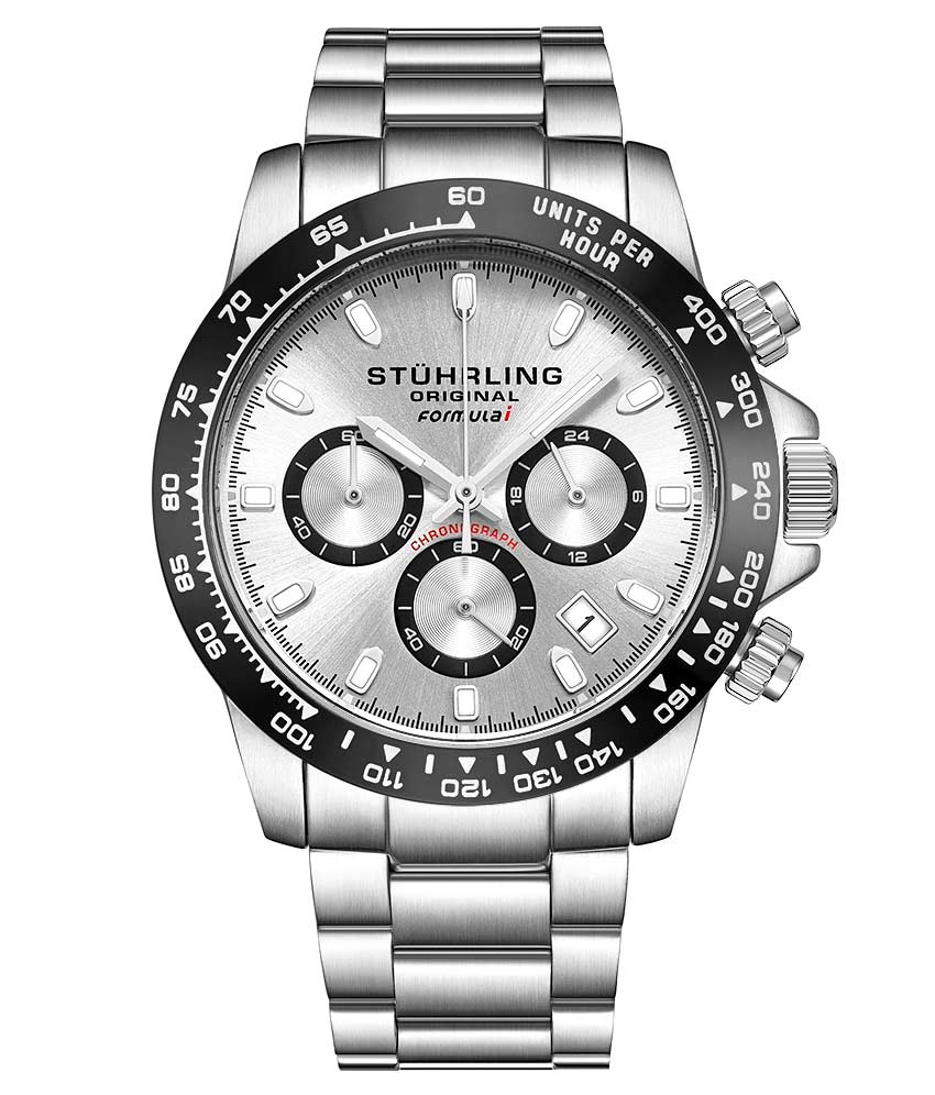 Formula 1 Quartz 42mm Chronograph Watch - Stylish Men's Sports Chrono Wristwatch for Racing, Casual Wear & Business Occasions