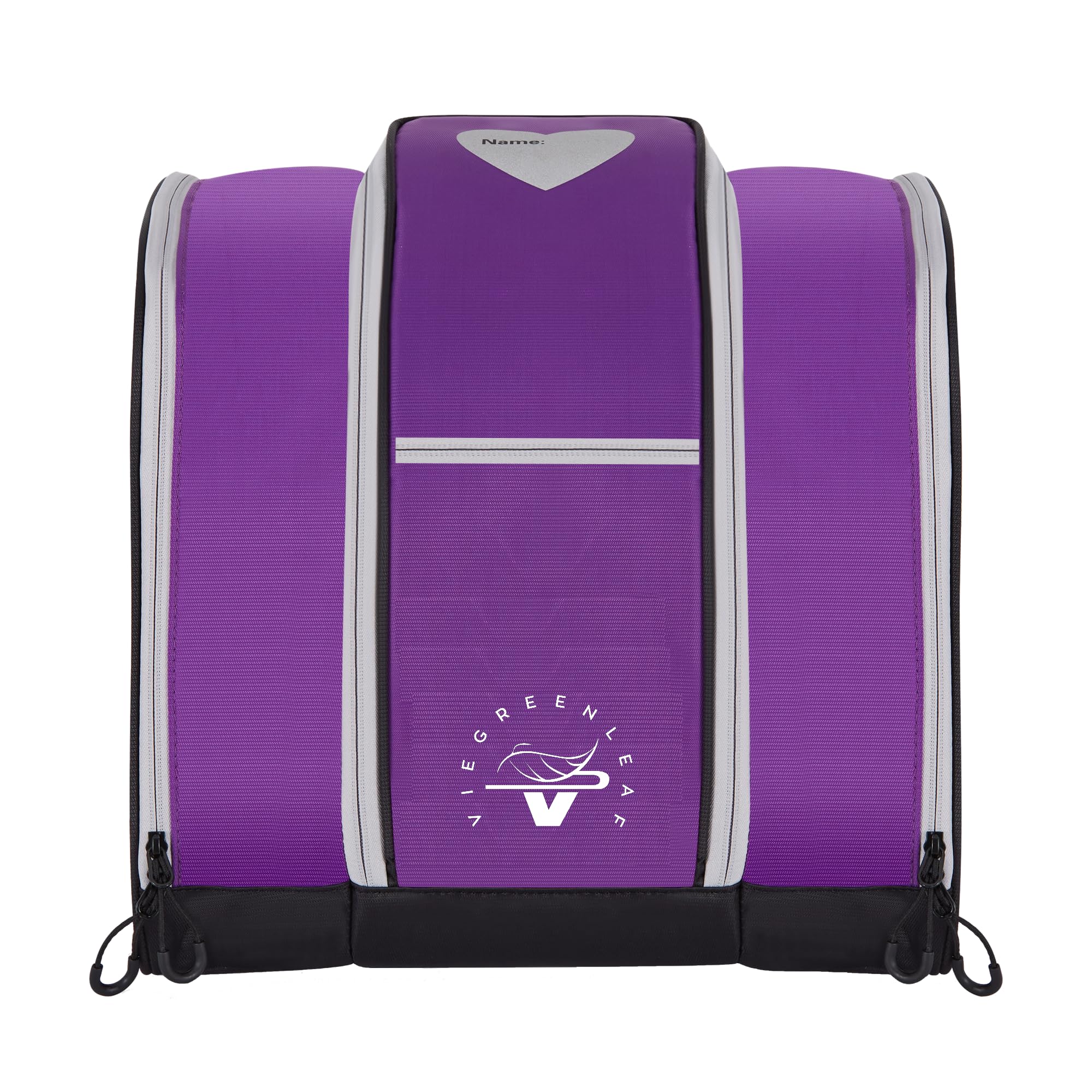 VieGreenleaf Kids Ski Boot Backpack - Waterproof Travel Bag for Toddler Rollerblade, Skate, Ski & Snowboard Boots, Helmet, Gloves & Snacks - Perfect for Skiing, Snowboarding, Skating, Outdoor Adventures & Airplane Travel (Blue/Purple)