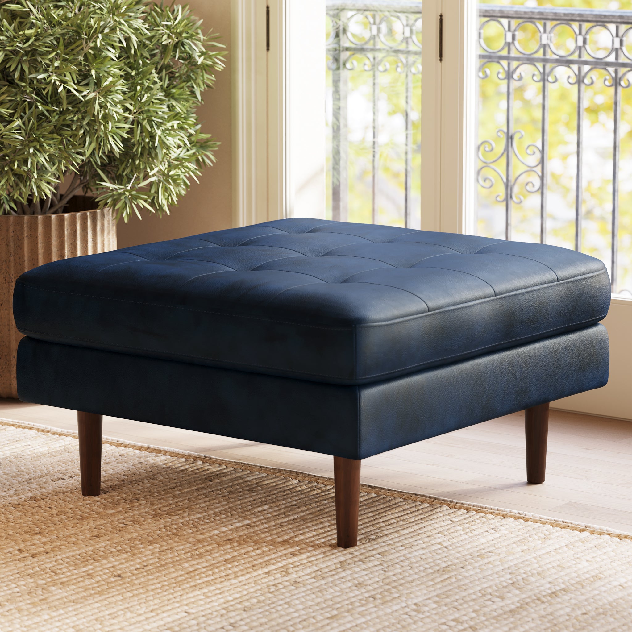 Napa Ottoman - Stylish and Comfortable Footstool for Living Room, Bedroom, or Office | Perfect for Relaxing, Reading, or Extra Seating
