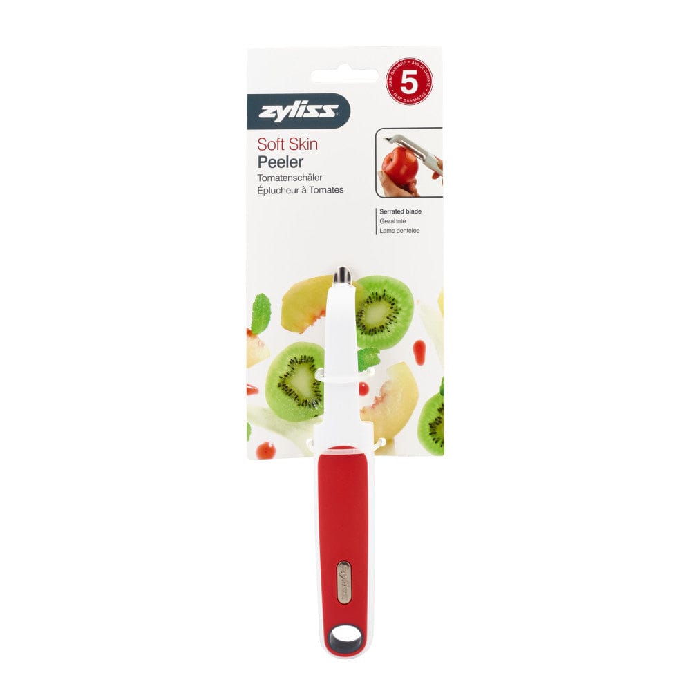 Zyliss Soft Skin Peeler - Ergonomic Vegetable Peeler with Comfort Grip for Potatoes, Carrots & Fruits - Perfect for Kitchen, Camping & Meal Prep