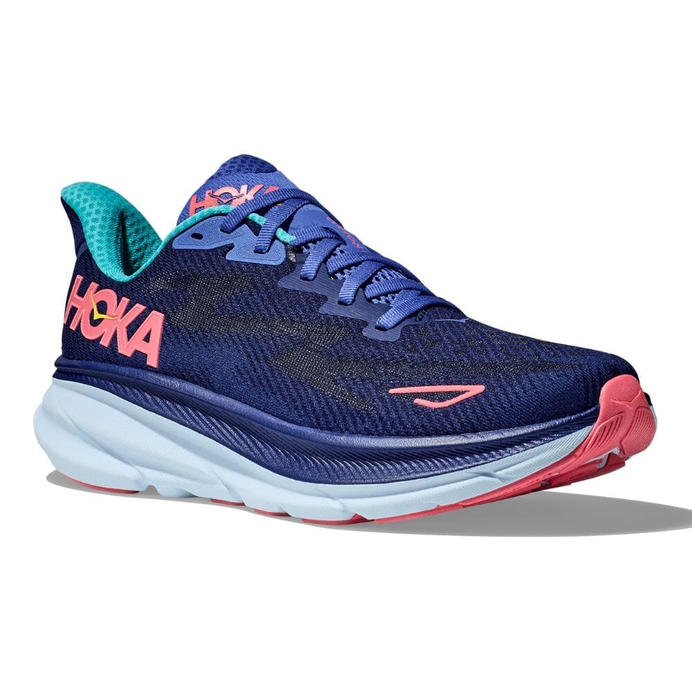 Hoka Women's Clifton 9 Wide Running Shoes - Lightweight Cushioned Sneakers for Road Running, Jogging & Walking - Comfortable Athletic Shoes for Women with Arch Support