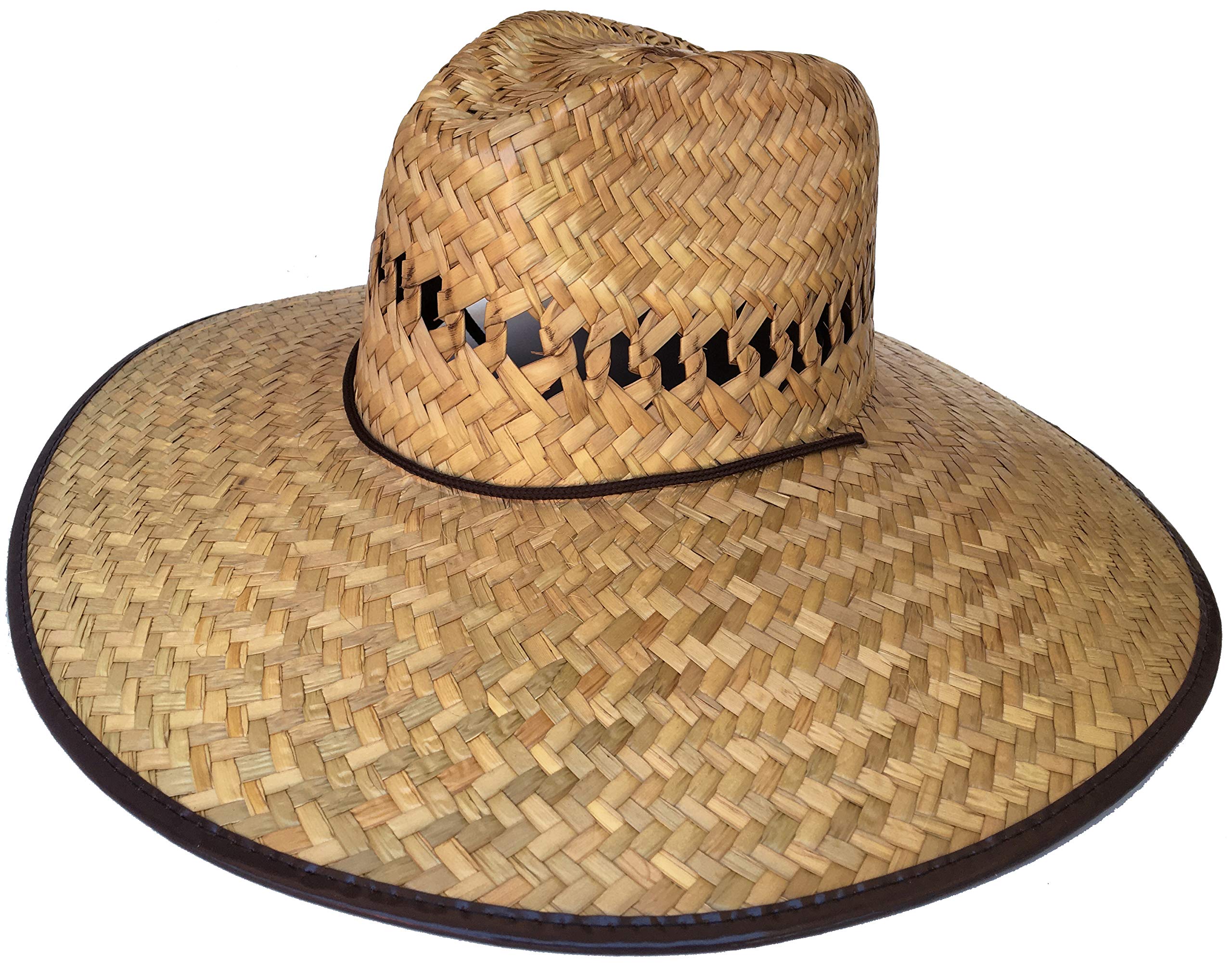 Headchange Wide Brim Lifeguard Hat - Mexican Straw Beach Sun Hat for Summer, Surf & Safari - Perfect for Sun Protection at Pool, Beach and Outdoor Adventures
