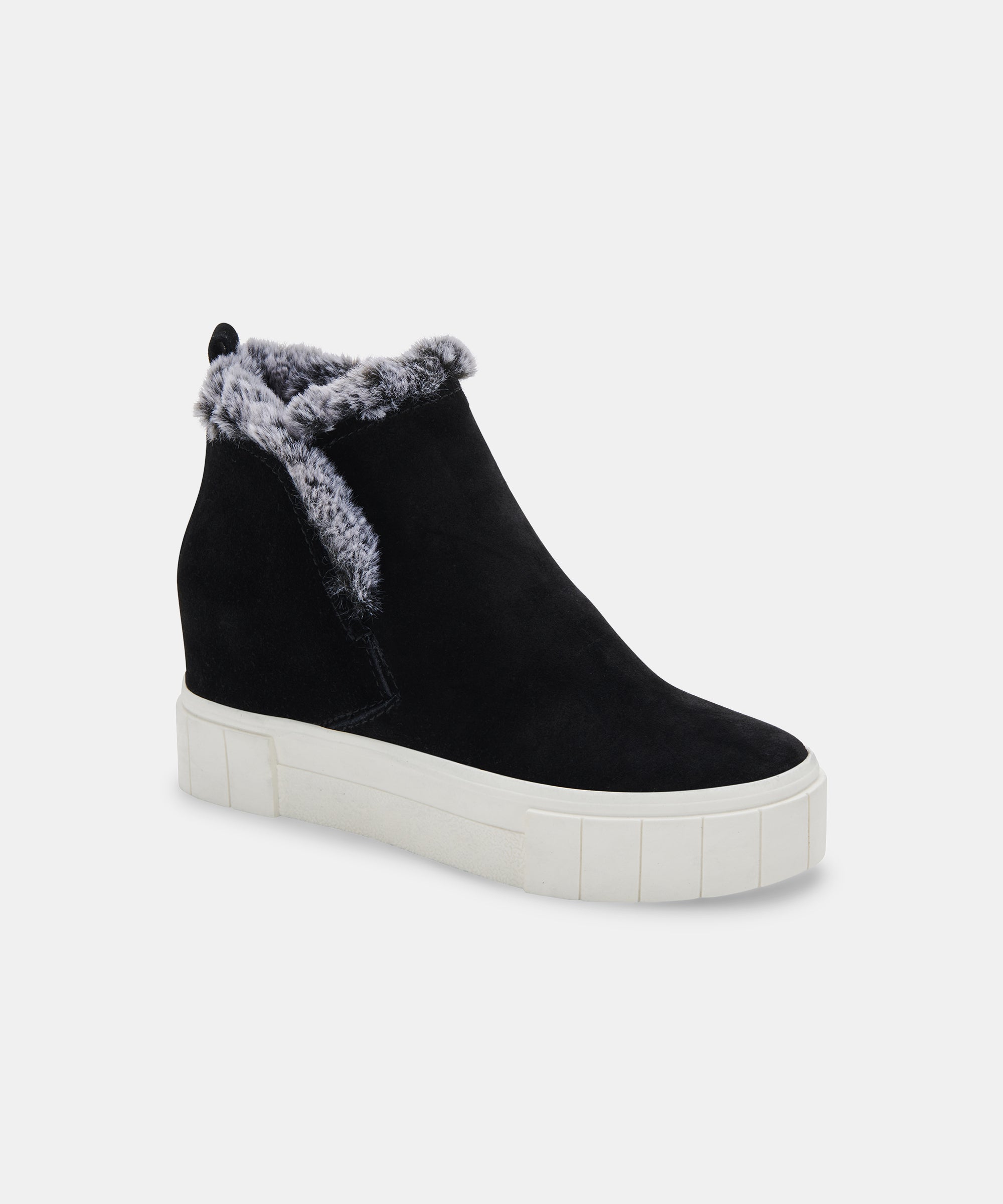 ZALI Black Suede Sneakers for Women - Comfortable & Stylish Walking Shoes for Casual Outfits, Work, and Travel