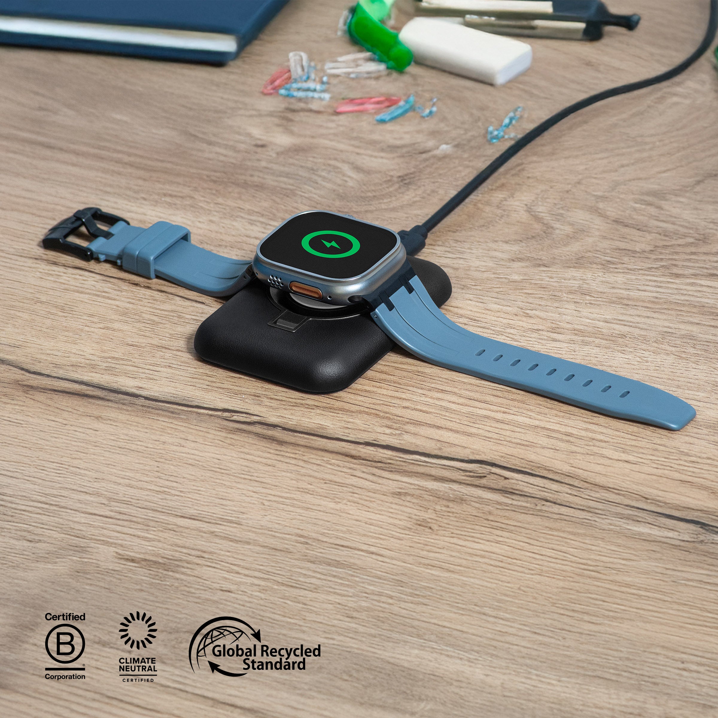 Premium Apple Watch Stand - Durable Charging Dock Holder for Apple Watch Series 9/8/7/6/SE - Perfect for Nightstand, Office Desk & Travel Accessories