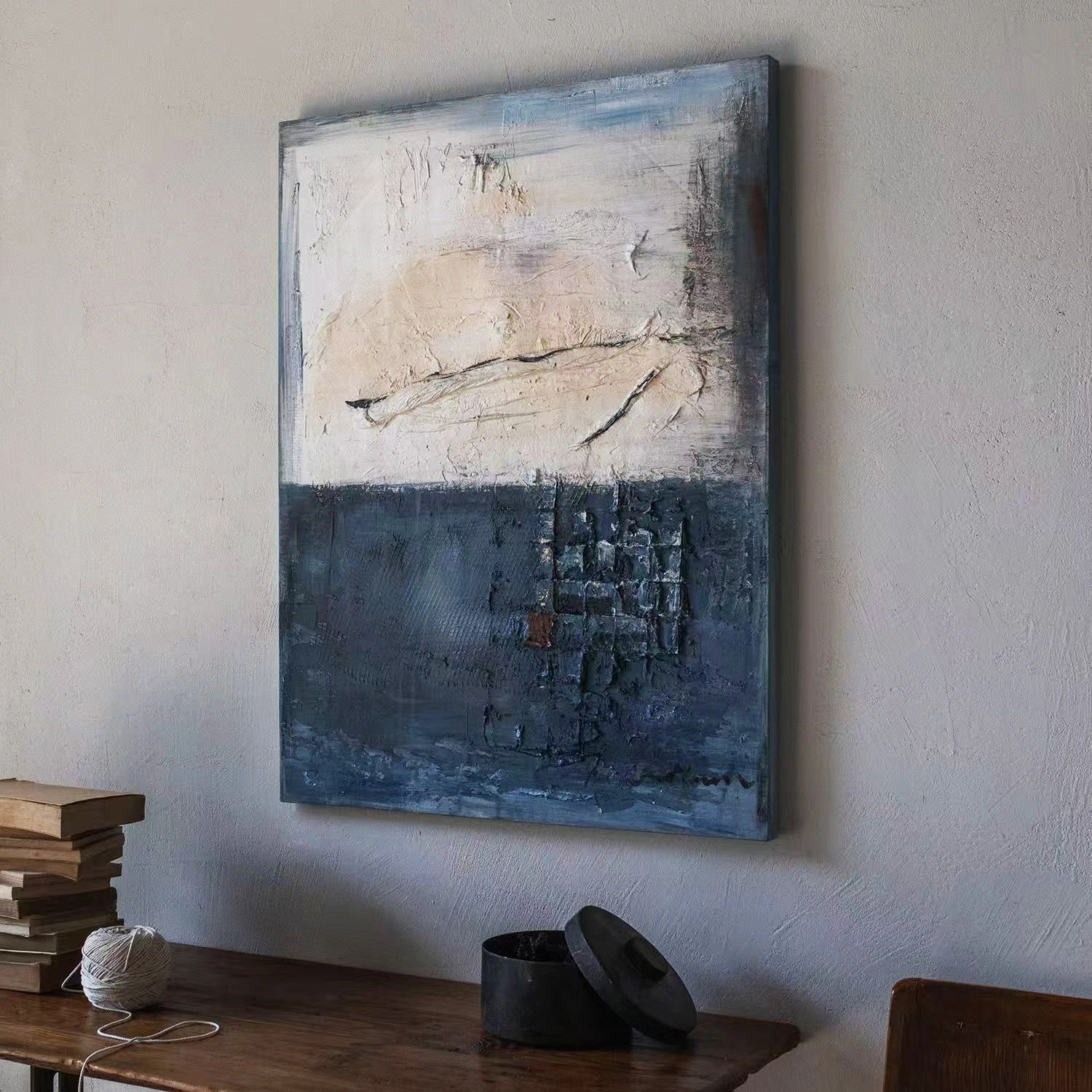 Abstract Texture Painting #AB 339 - Modern Wall Art for Living Room, Bedroom & Office Decor - Handmade Canvas Artwork for Home Interior Design