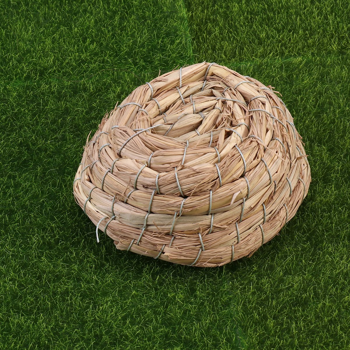 Baluue 6pcs Straw Bird Nest - Natural Handmade Woven Nesting Basket for Small Birds - Perfect for Pet Birds, Garden Decor, and DIY Crafts