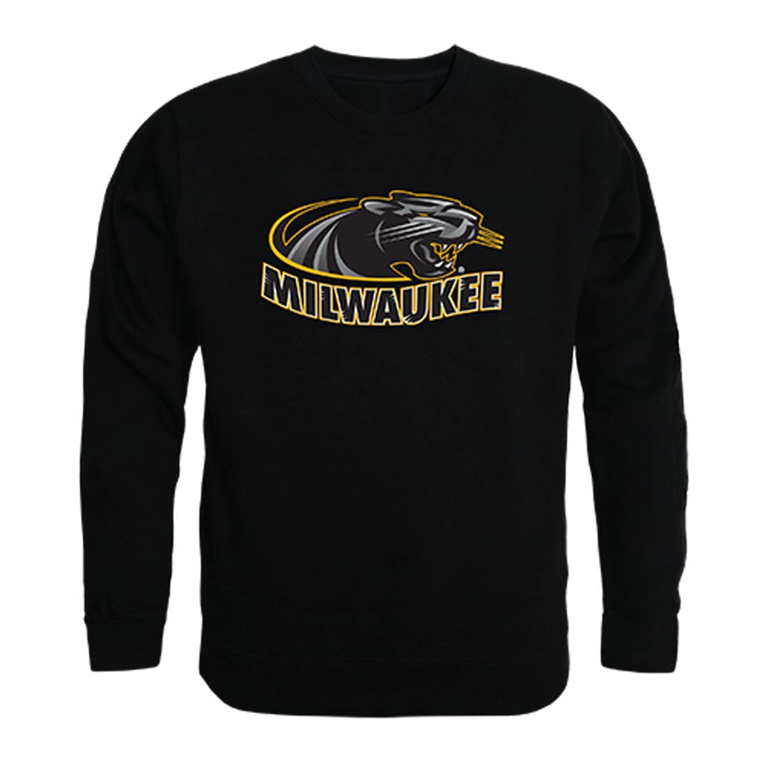 UWM Wisconsin-Milwaukee Panthers NCAA College Crewneck Sweater for Men & Women - Medium Size, Black - Comfortable & Stylish for Game Day, Campus Wear & Casual Outfits