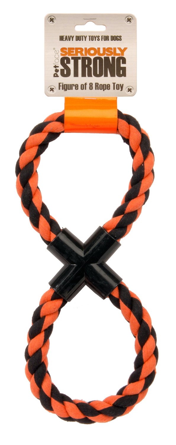 Seriously Strong Figure 8 Rope Dog Toy - Durable Chew Toy for Aggressive Chewers - Interactive Play & Dental Health - Perfect for Large Dogs, Tug of War & Training Sessions