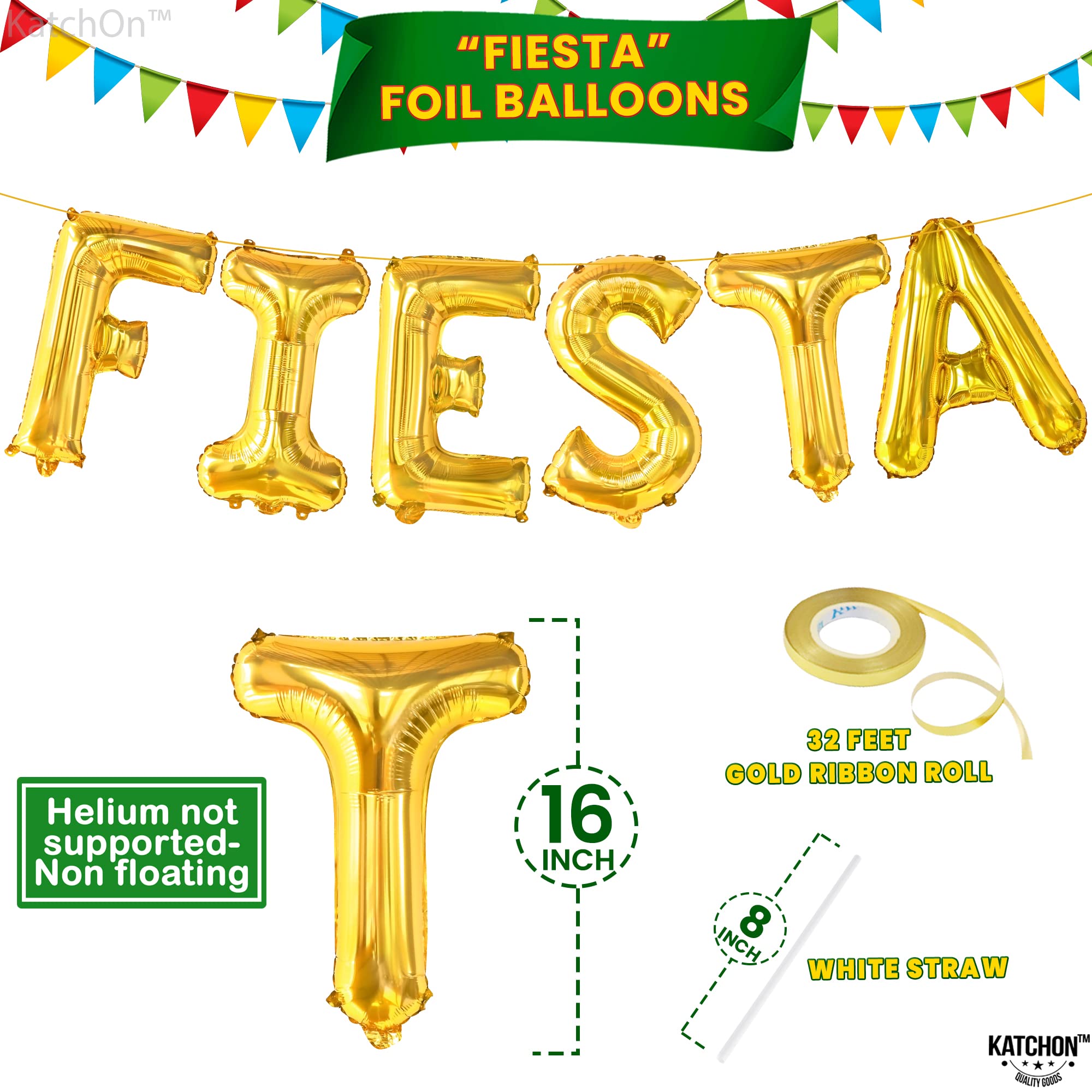 KatchOn 14-Piece Fiesta Party Decorations Set - Taco Themed Balloons & Cinco De Mayo Party Supplies | Mexican Fiesta Decor for Taco Tuesday, Cinco De Mayo Celebrations & Themed Birthday Parties