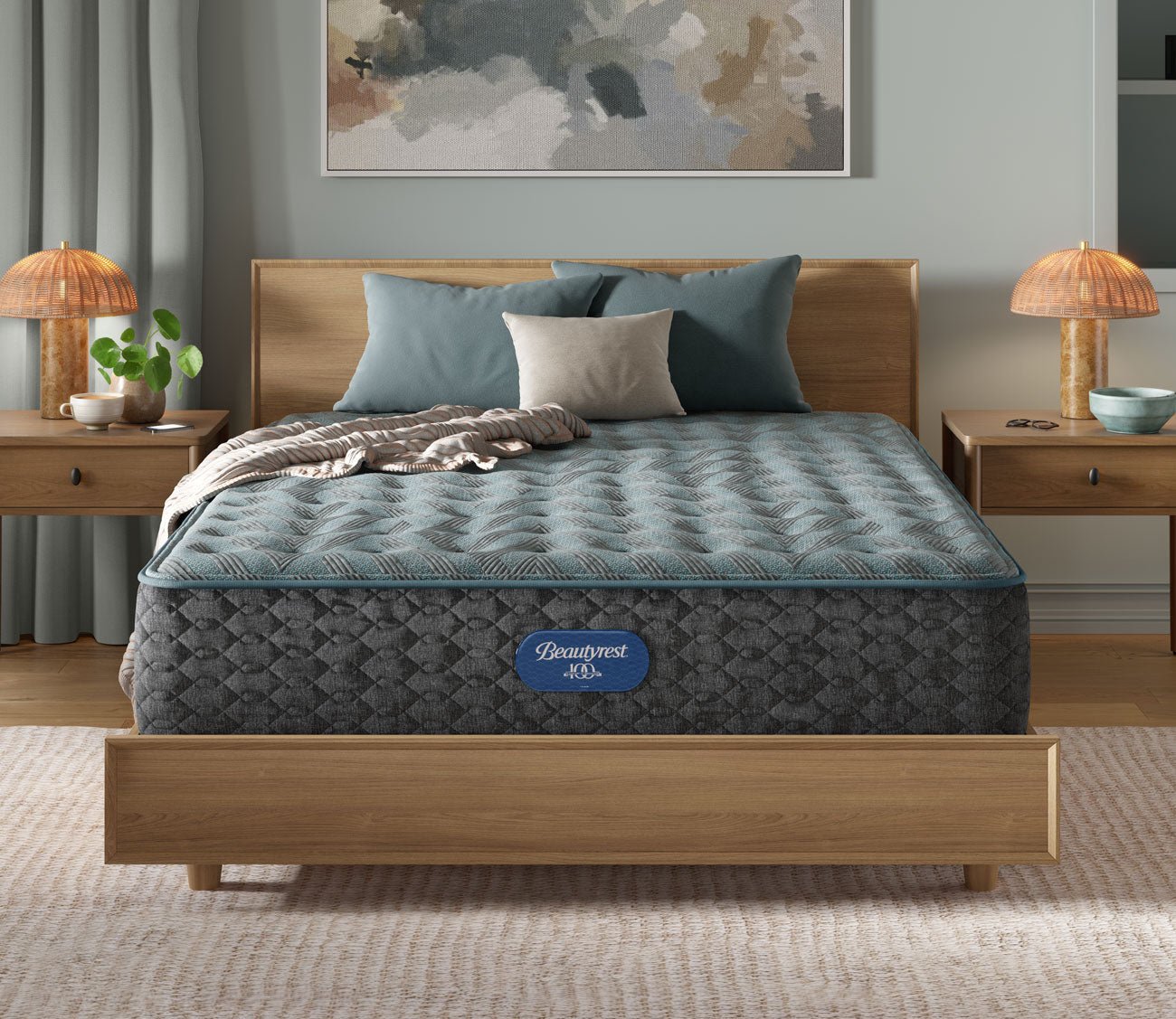 Beautyrest Tortuga Bay Medium Firm Innerspring Mattress - Queen Size for Back Pain Relief & Pressure Relief - Perfect for Side, Back & Stomach Sleepers