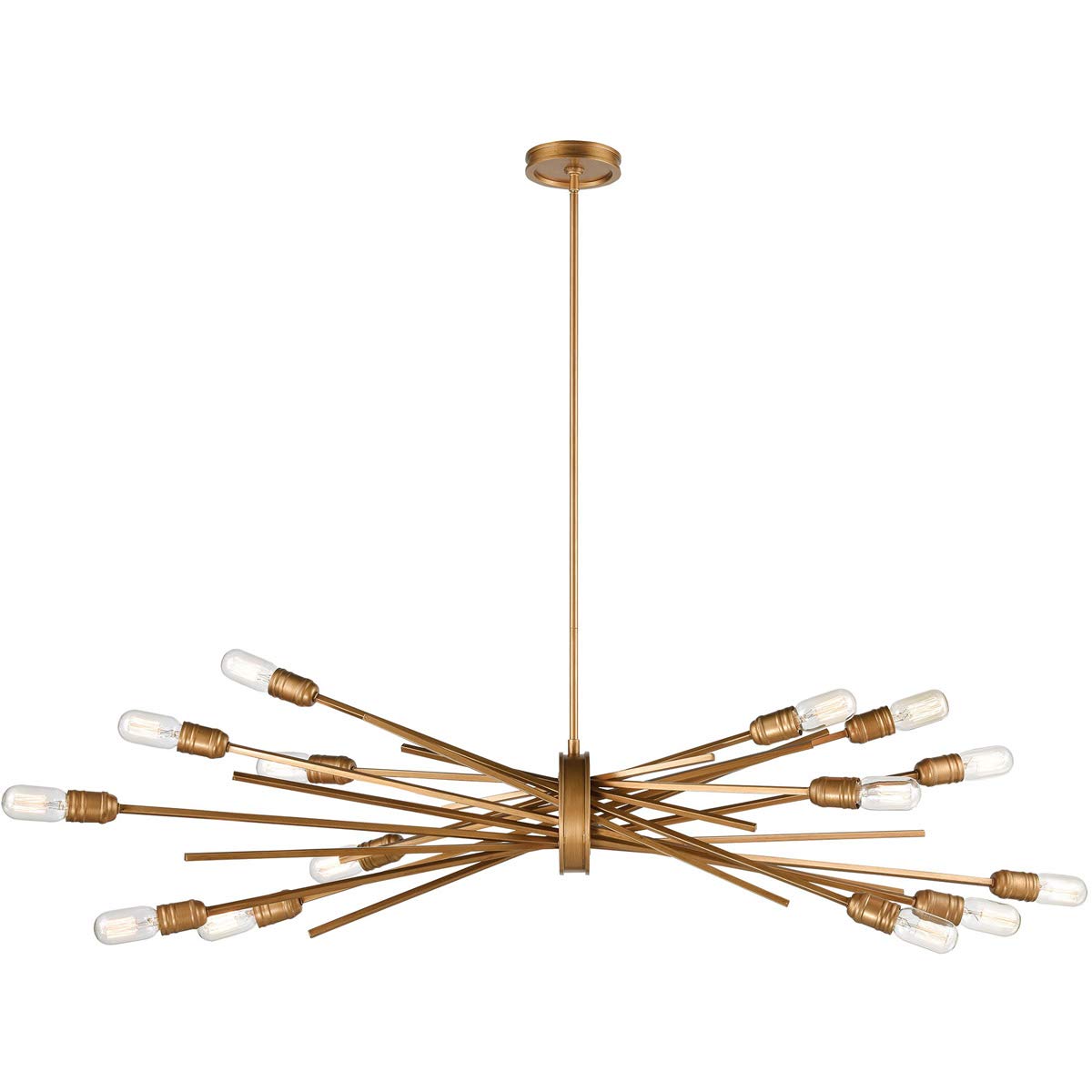 Xenia 14-Light Matte Gold Chandelier - Modern Kitchen Island Lighting Fixture for Dining Room & Farmhouse Decor