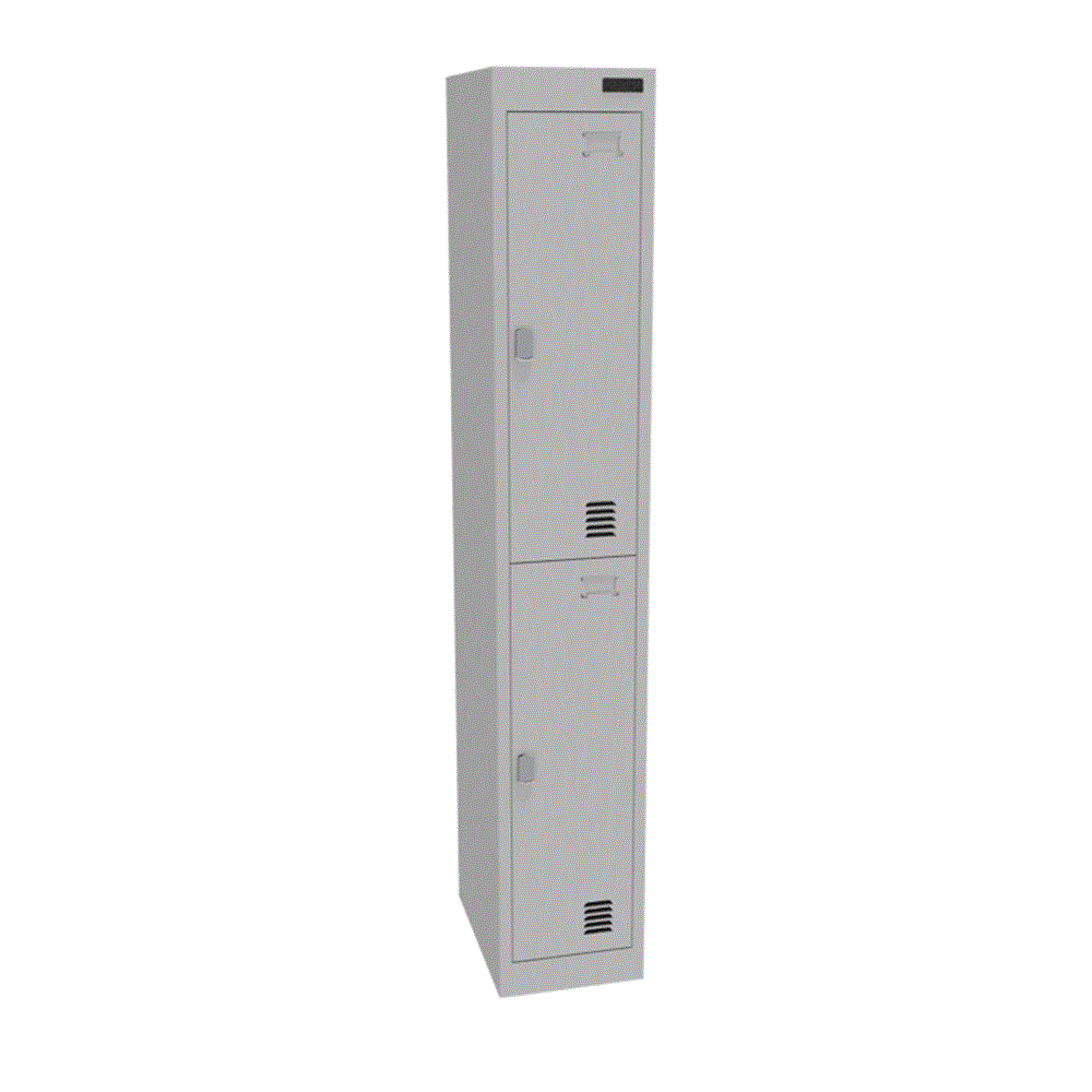 Europlan 2 Door Locker - Heavy Duty Steel School Gym Storage Cabinet with Adjustable Shelves - Perfect for Schools, Gyms, Offices & Home Storage Organization