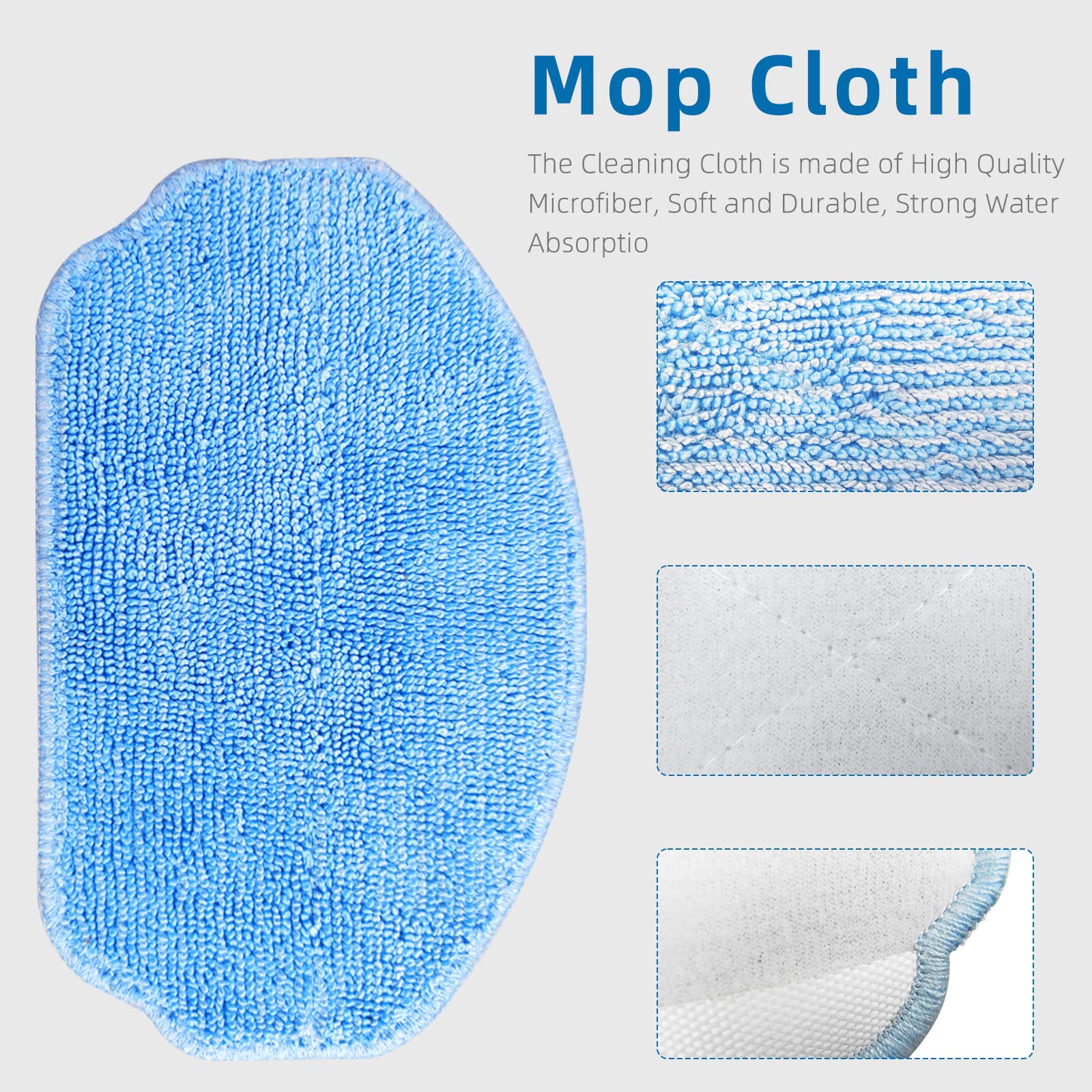 Compatible Replacement Parts for MAMNV BR150 BR151, ZCWA BR150 BR151, MANVINS G20 Robot Vacuum & Mop - 3 HEPA Filters, 3 Mop Pads, 6 Side Brushes - Perfect for Home Cleaning & Maintenance