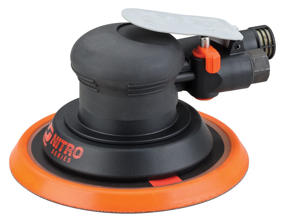 Dynabrade NS6 6-Inch (152mm) Non-Vacuum Nitro Series Random Orbital Sander - Perfect for Woodworking, Auto Body Sanding & Surface Finishing