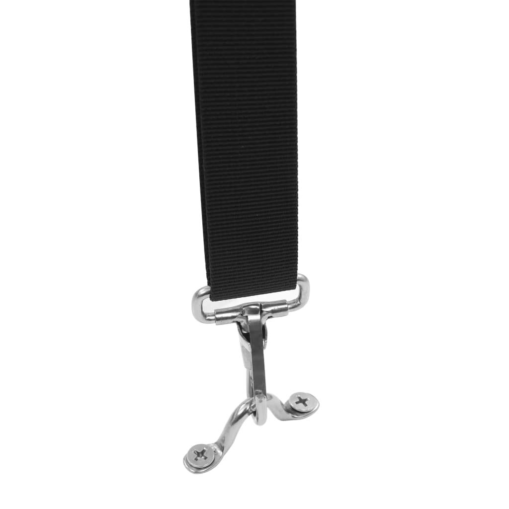 vidaXL 2-Pack Bimini Top Replacement Straps for Boat Canopy - Heavy Duty Webbing Straps with Loops & Snap Hooks, Durable Fabric & Stainless Steel - Perfect for Marine, Sailboat, and Yacht Canopy Cover Maintenance