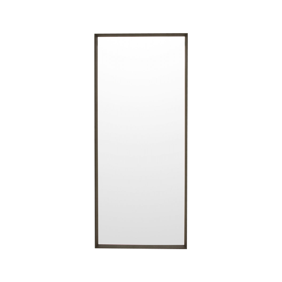 Hugo Timber Mirror in Charcoal - Modern Wooden Wall Mirror for Living Room, Bedroom, and Entryway Decor