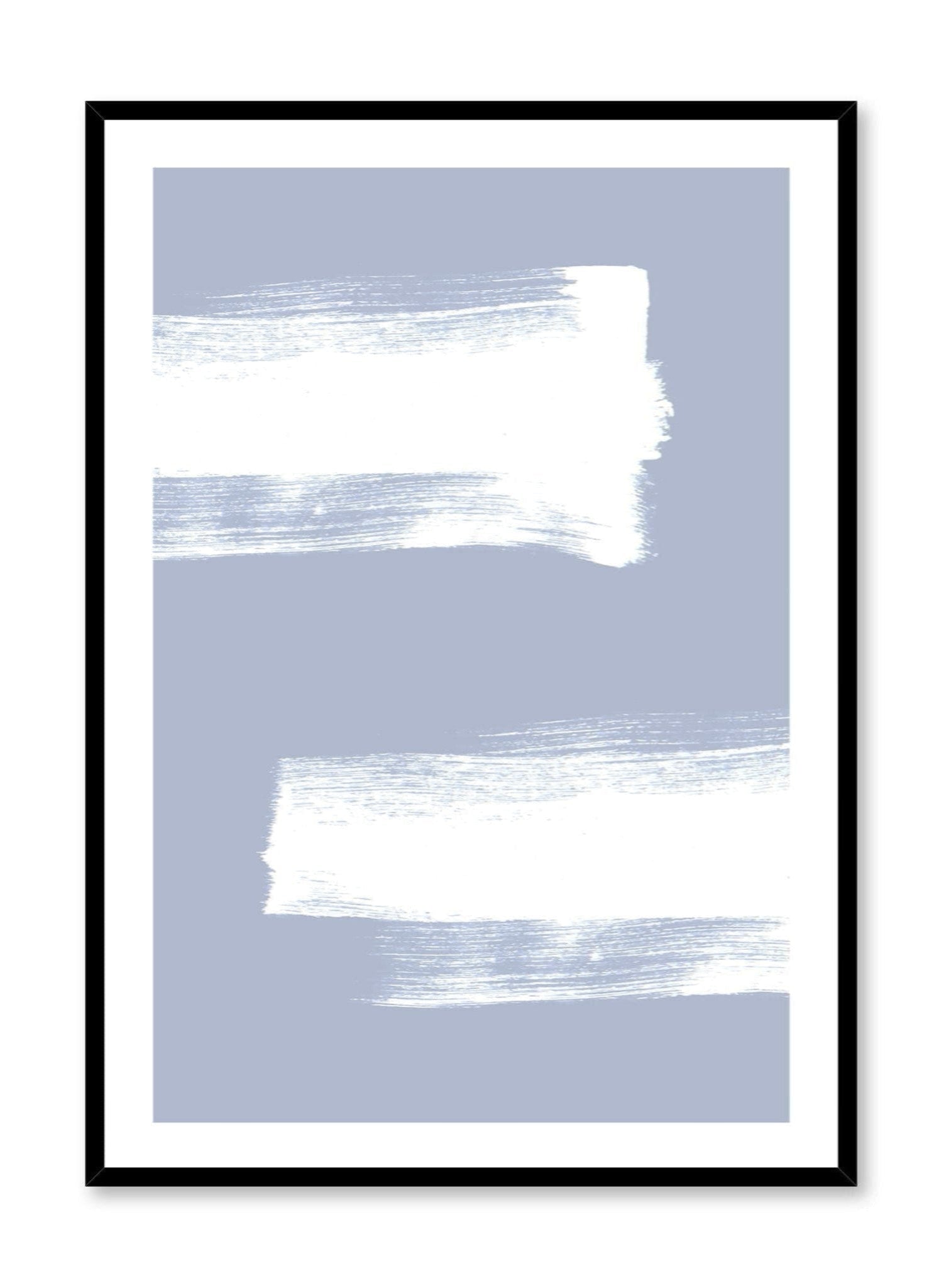 Reverse Strokes Art Poster - Modern Abstract Wall Decor for Living Room, Bedroom & Office