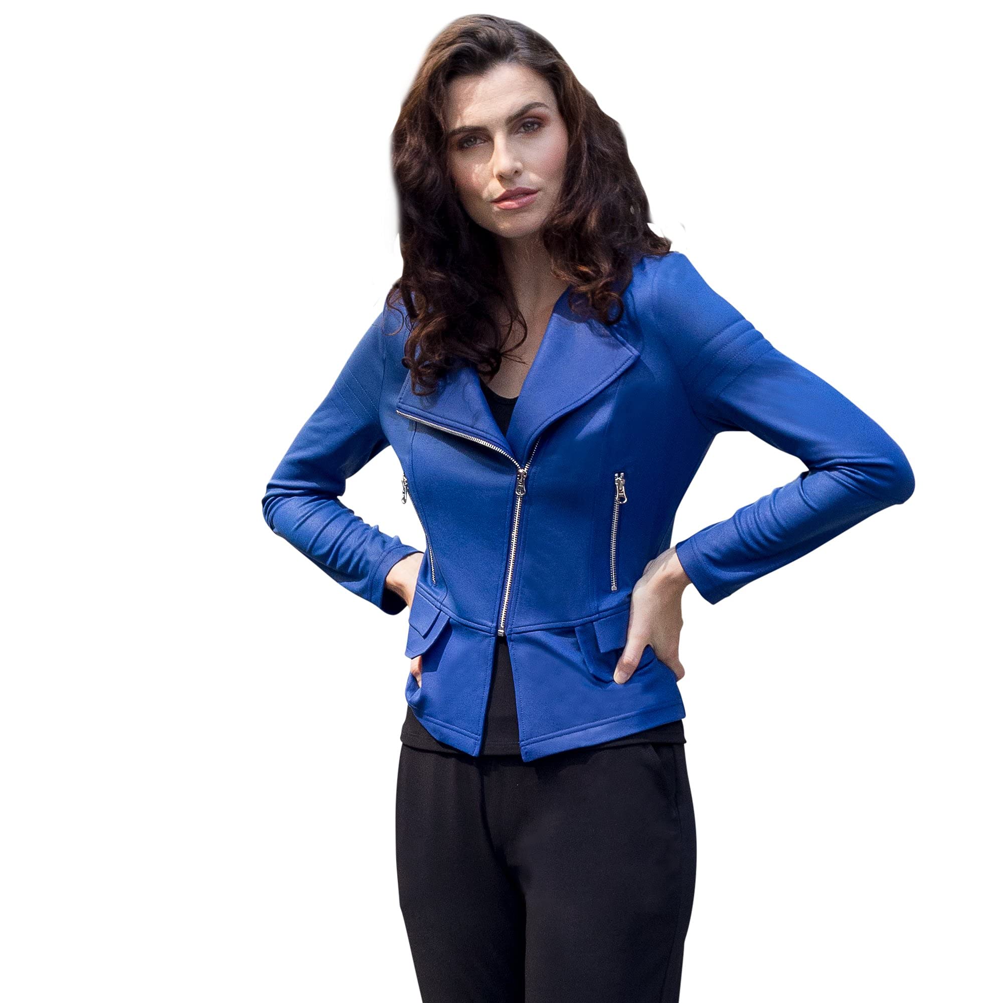 Women's Liquid Leather Biker Jacket - Stylish Motorcycle Outerwear for Riding & Fashion | Perfect for Motorcycle Enthusiasts & Urban Streetwear