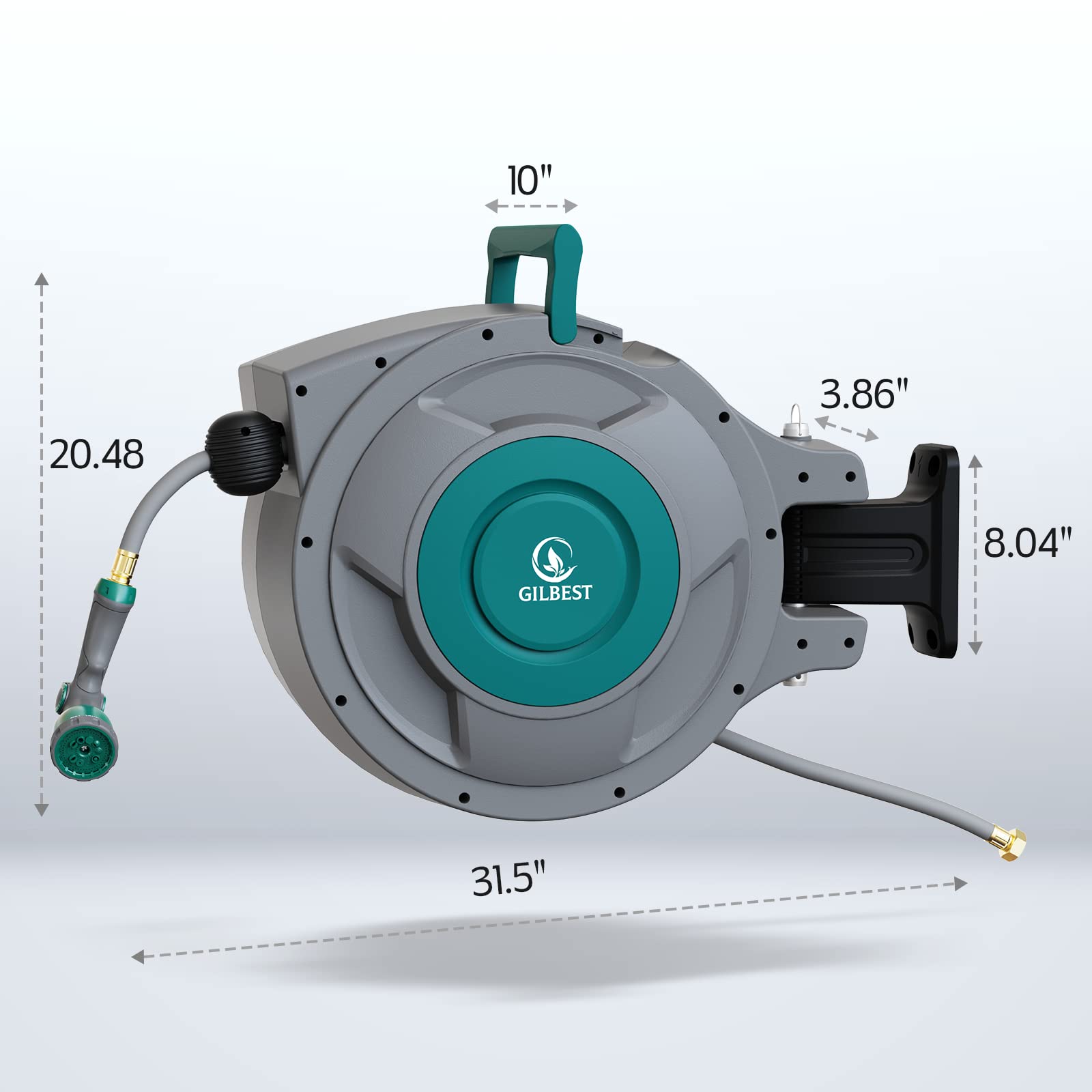 Heavy Duty Retractable Garden Hose Reel 1/2