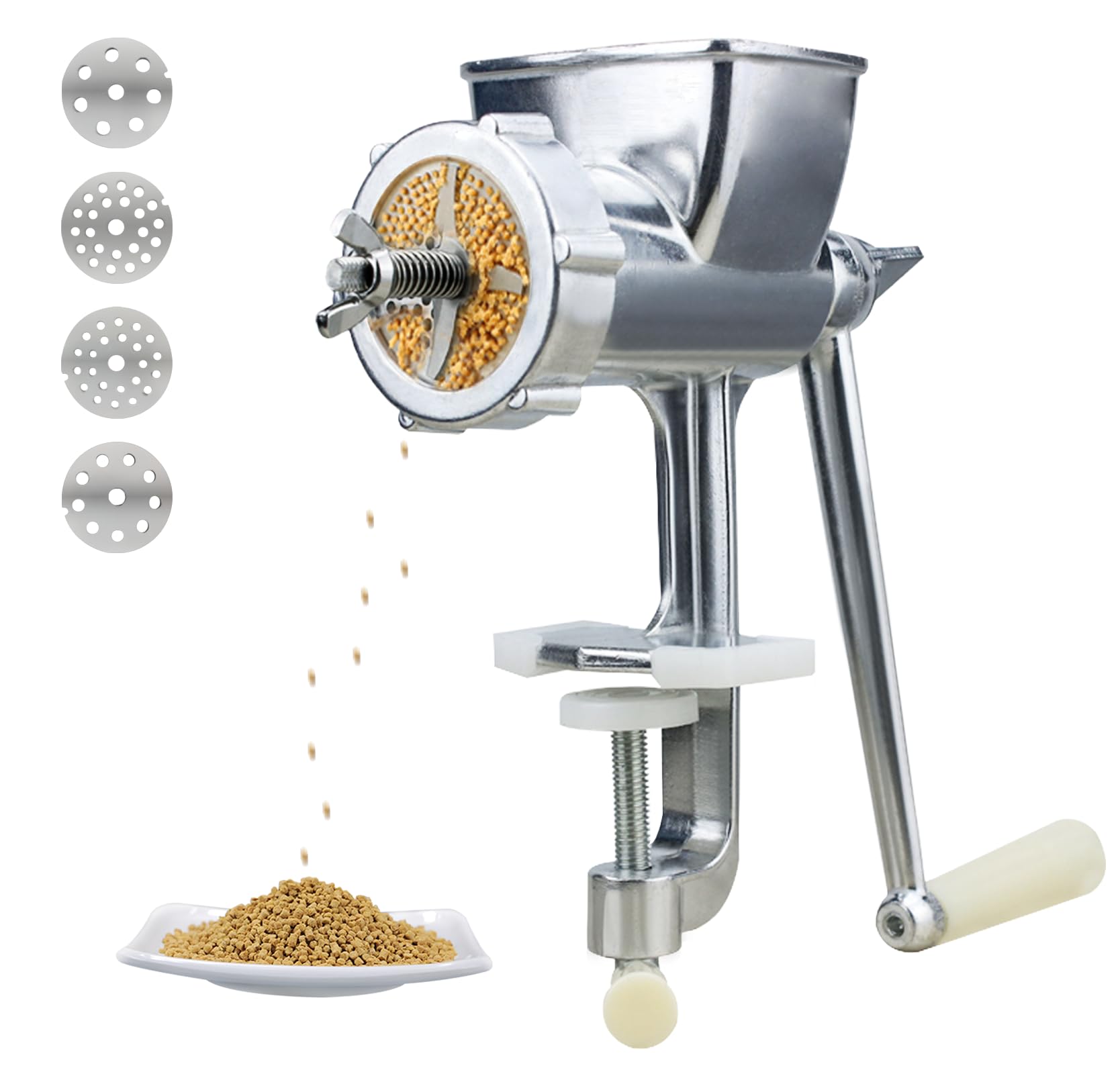 YUCHENGTECH Manual Bird Fishing Bait Granulator - Hand Operated Animal Feed Pellet Maker for Pets, Birds & Fish - Perfect for Homemade Pet Food, Fishing Bait & Poultry Feed Preparation