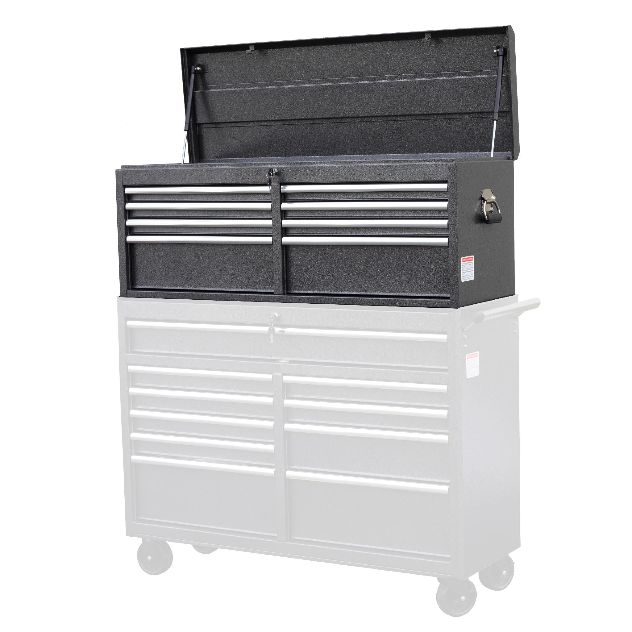 WEN 74558 52-Inch Silver 8-Drawer Tool Chest - Heavy Duty Metal Storage Cabinet for Garage, Workshop & Professional Mechanics