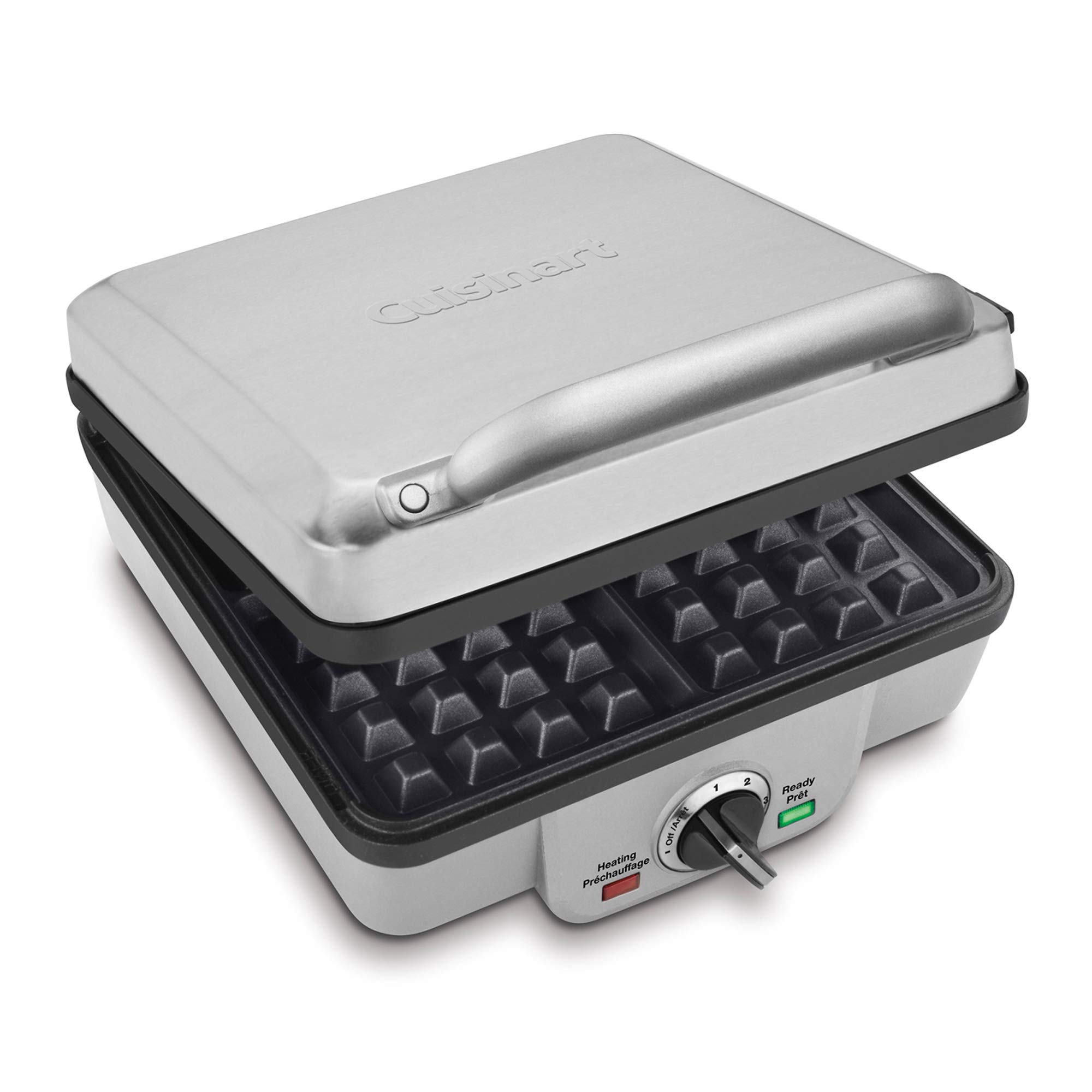 Cuisinart WAF-350C Belgian Waffle Maker with Pancake Plates - Non-Stick Removable Plates, Silver - Perfect for Breakfast, Brunch & Family Gatherings