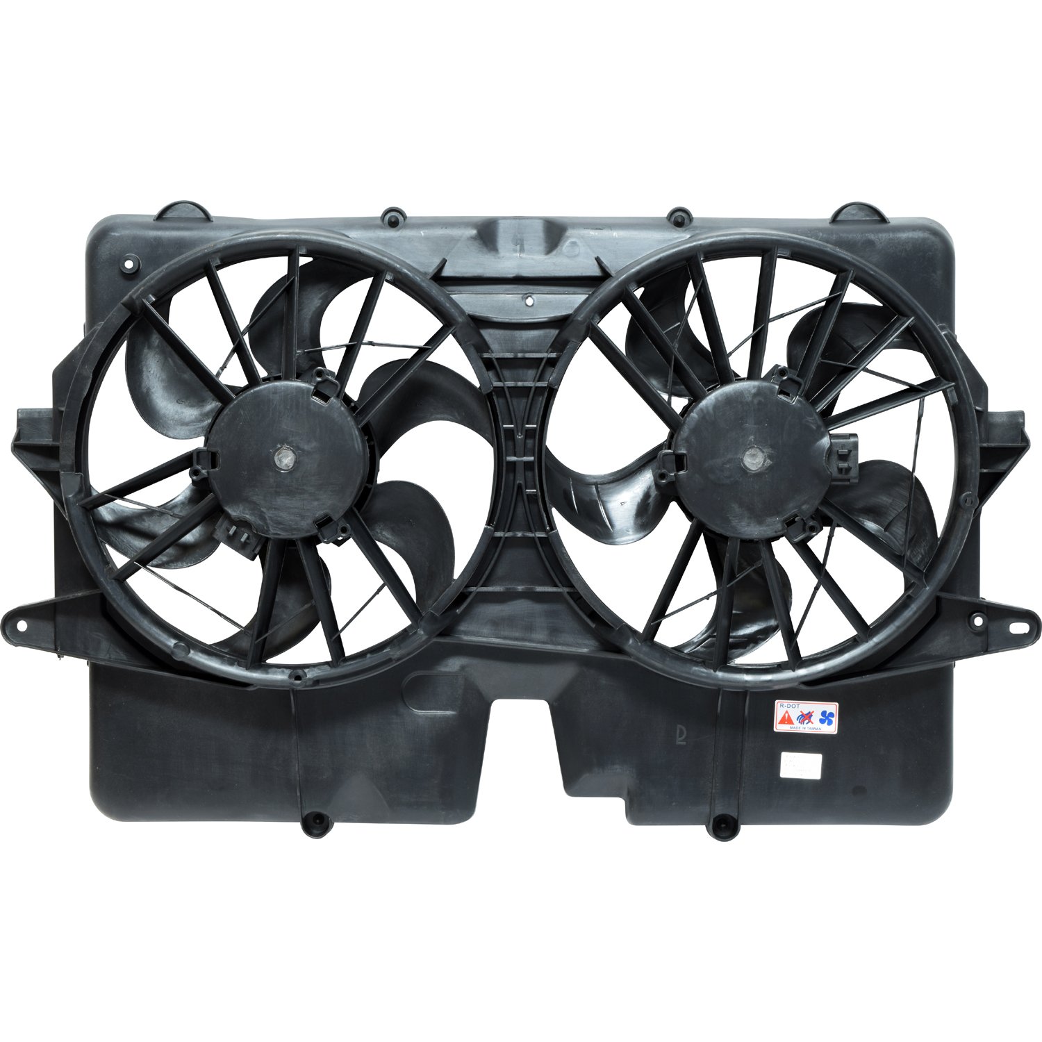 Universal Air Conditioner FA 50261C Dual Radiator and Condenser Fan Assembly - Replacement Part for AC Cooling Systems in Cars, Trucks & SUVs