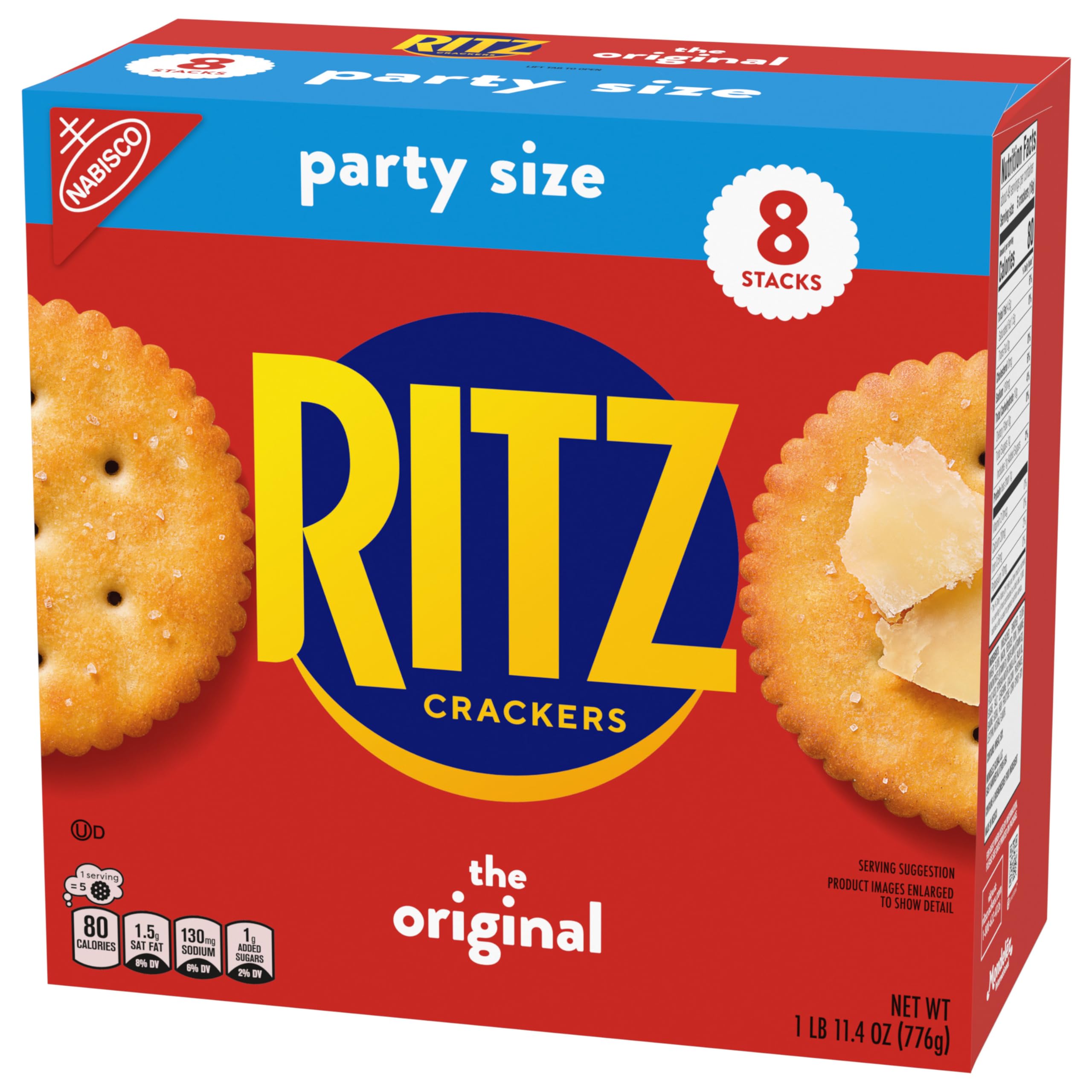 RITZ Original Crackers - Family Pack (6-27.4 oz) | Bulk Snacks for Kids & Adults | Perfect for School Lunches, Office Snacks & Party Platters | Delicious Buttery Flavor | Crunchy Baked Crackers