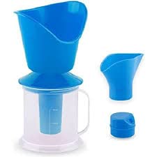 ImegaZ 3-in-1 Steam Vaporizer for Cold & Cough Relief - Nasal Steamer, Inhaler & Nose Vaporizer Machine - Portable Home & Travel Use (Blue) | Perfect for Sinus Congestion, Dry Cough & Allergy Relief