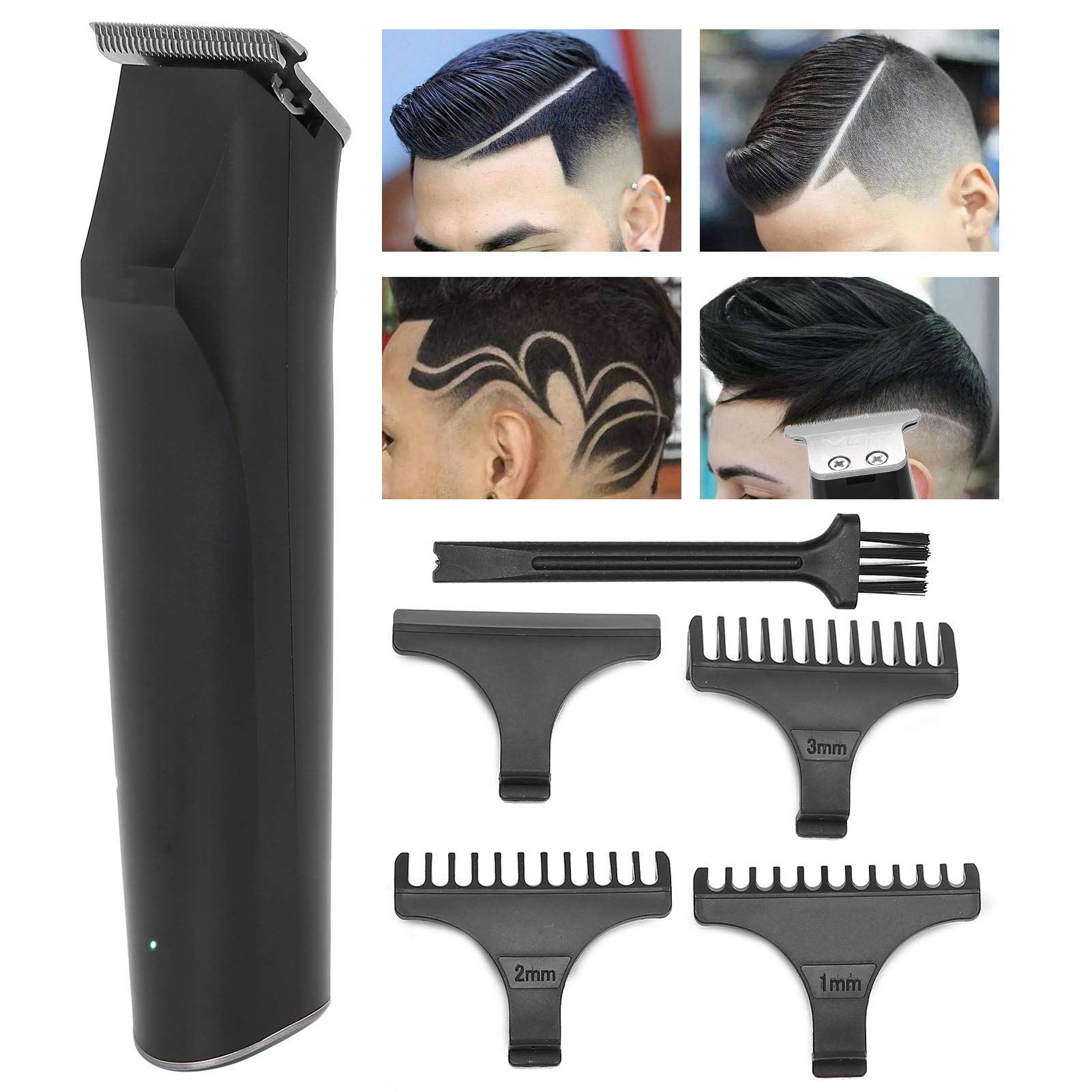 HURRISE Rechargeable Electric Hair Clipper for Men - Professional Beard & Mustache Trimmer with Adjustable Combs for Home Haircuts & Grooming | Perfect for DIY Styling, Travel & Barbershop Use