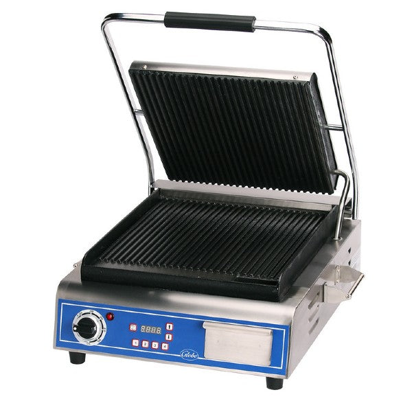 GPG14D Deluxe Grooved Plate Panini Grill - Professional Sandwich Press & Panini Maker for Home & Restaurant Use - Perfect for Grilled Cheese, Paninis & Breakfast Sandwiches