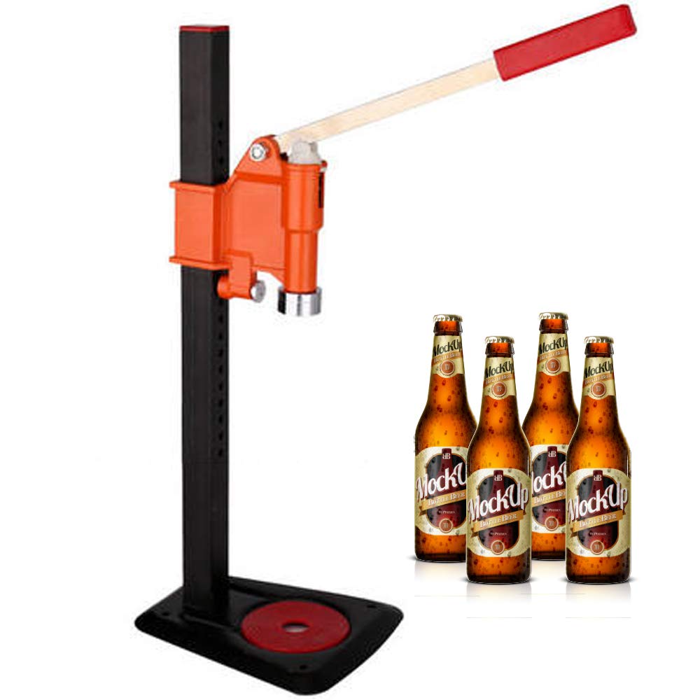 YUEWO Manual Bottle Cap Sealer - Home Brewing Beer Bottle Capper Tool for Glass Bottles, Soda & Beer Brewing Kit | Perfect for DIY Homebrew, Craft Beer & Carbonated Drink Sealing