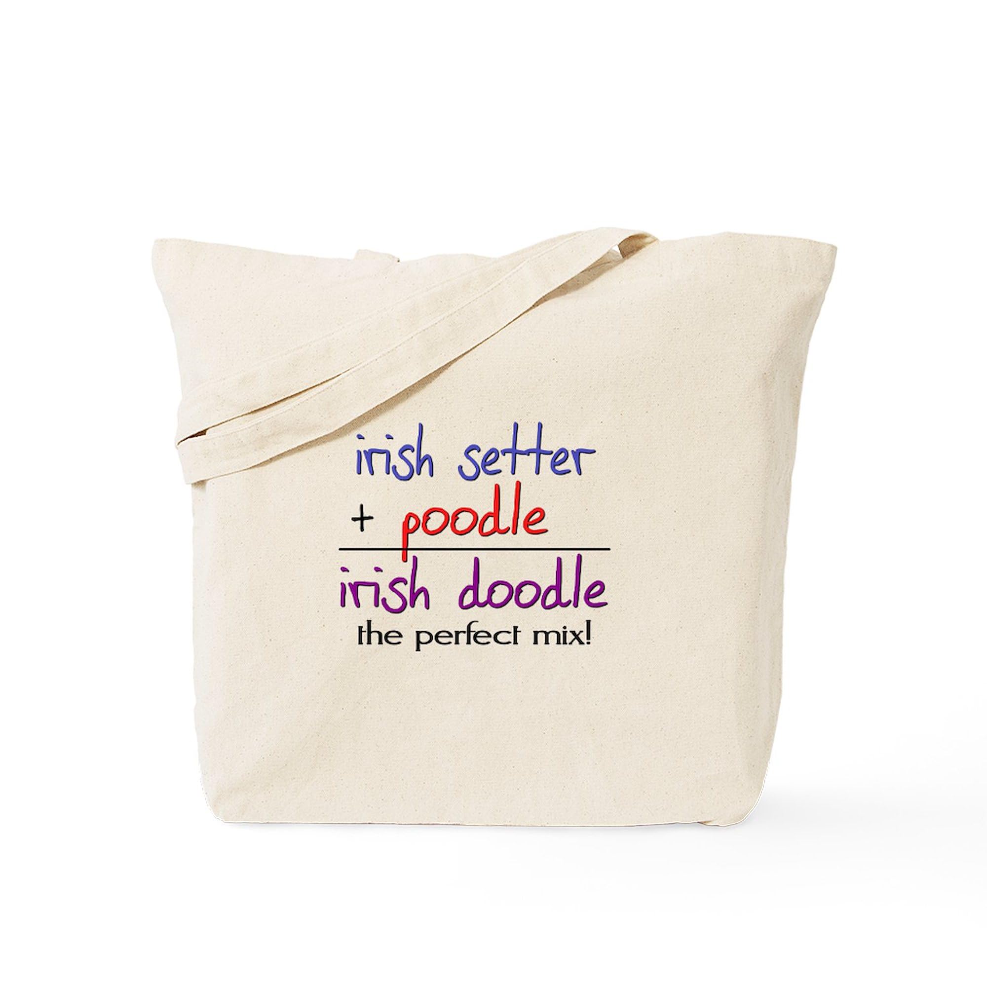 Irish Doodle PERFECT MIX Natural Canvas Tote Bag - Reusable Eco-Friendly Shopping Bag for Groceries, Beach & Daily Use