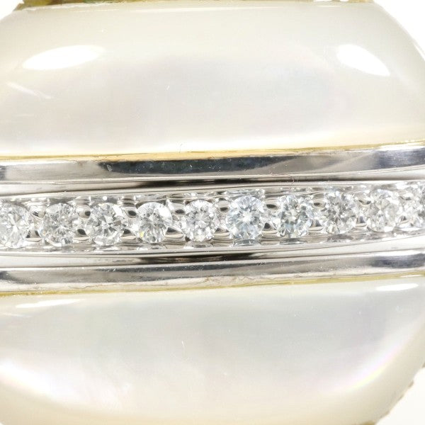 18K White Gold & Pink Gold Shell Diamond Ring for Women - Elegant & Durable Jewelry for Weddings, Anniversaries & Special Occasions