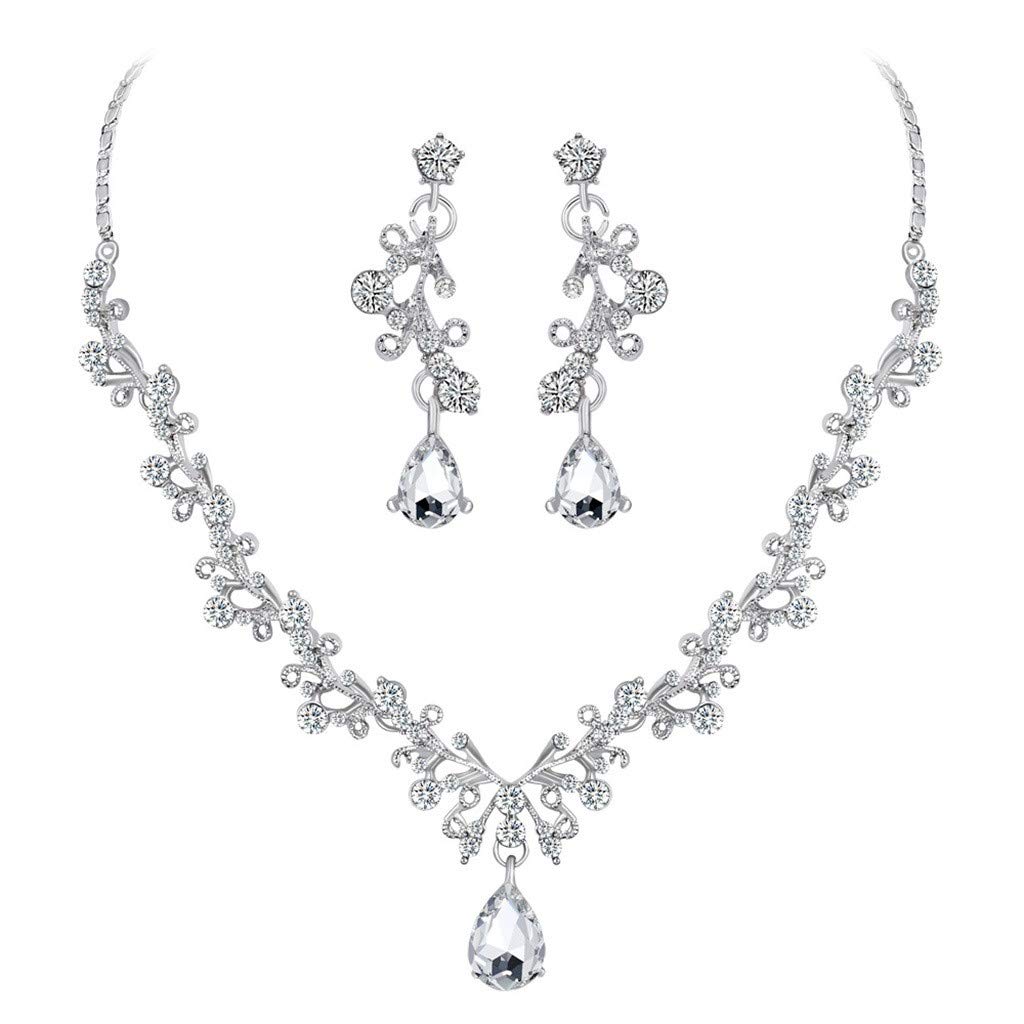 Elegant Silver Clavicle Necklace & Hook Earrings Set - Trendy Fashion Jewelry for Women, Perfect for Parties, Dates & Everyday Wear